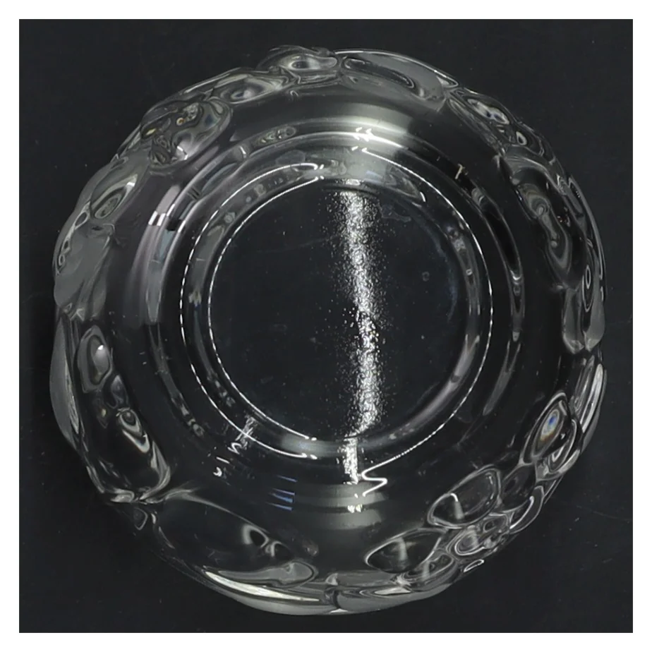 Glas vase med mønster (str. Ø 8,5x7 cm)