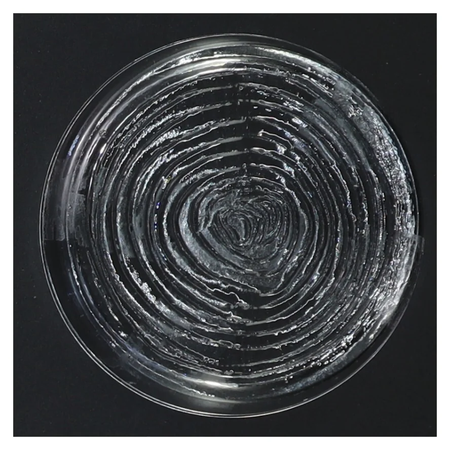 Glas lysestage med bakke (str. 10 cm)