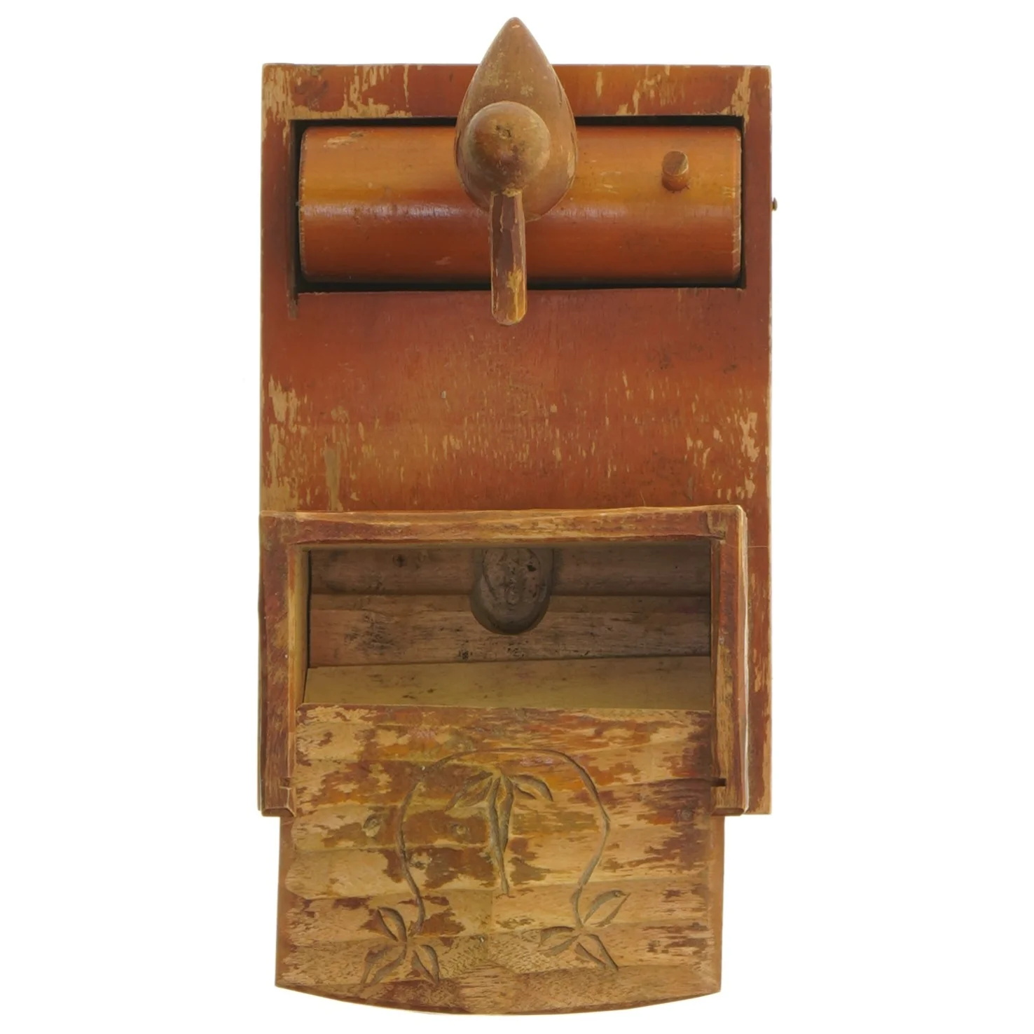 Træfiguri i form af en fugl med holder (str. 15x10 cm)