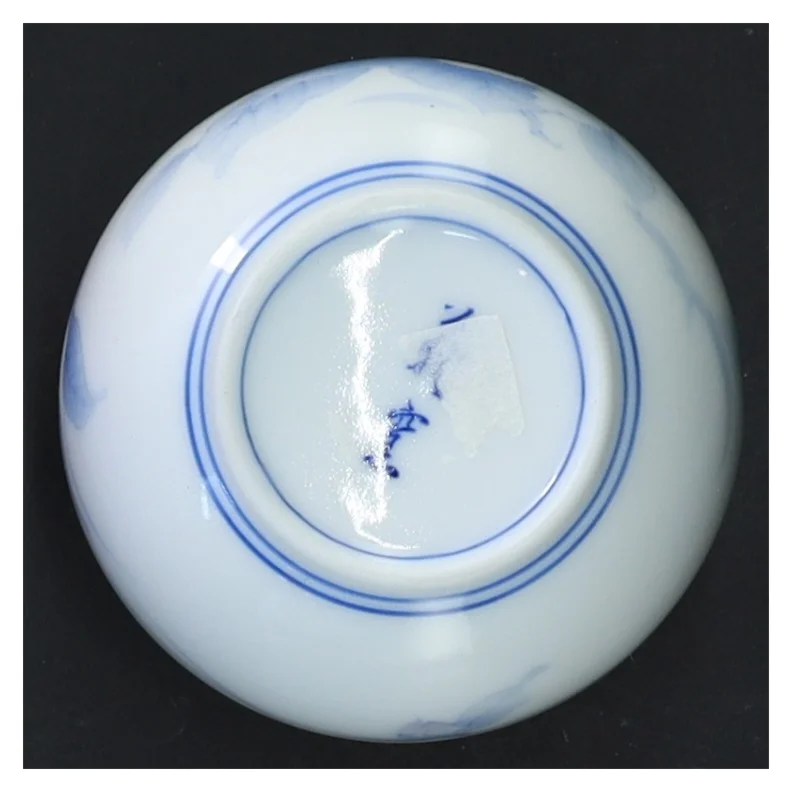 Keramisk skål med blomster (str. Ø 7 cm)