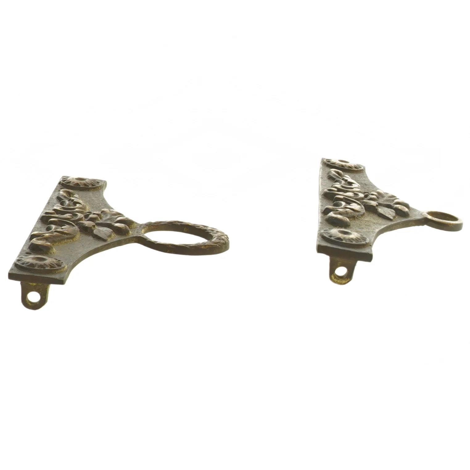 Dekorative messing holdere til klokkestreng(str. 17 cm)