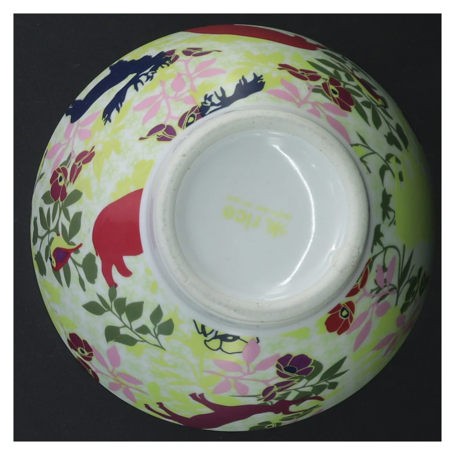 Skål med farverigt blomstermønster fra Rice (str. Ø 15 cm)