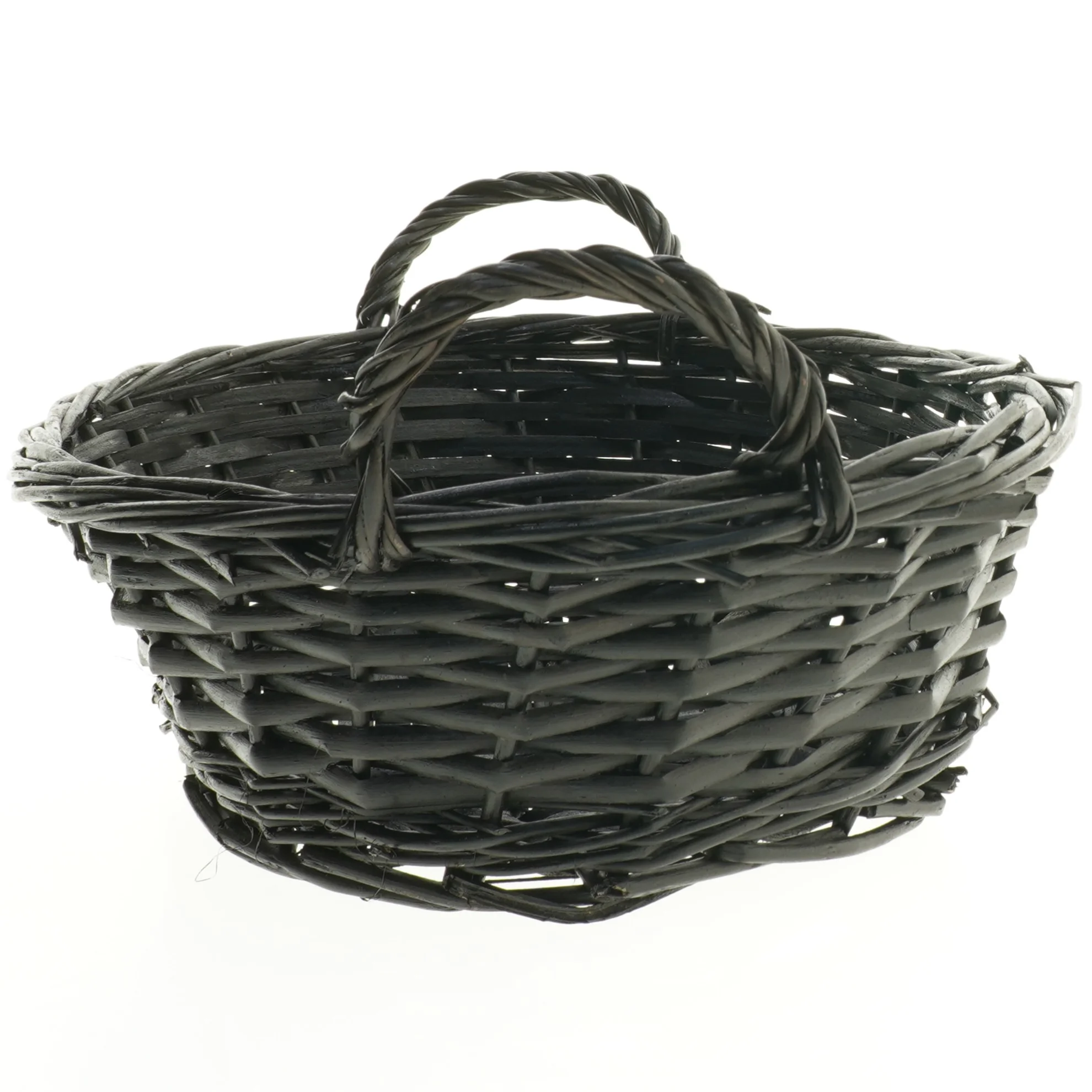 Flettet kurv med håndtag (str. 33 cm)