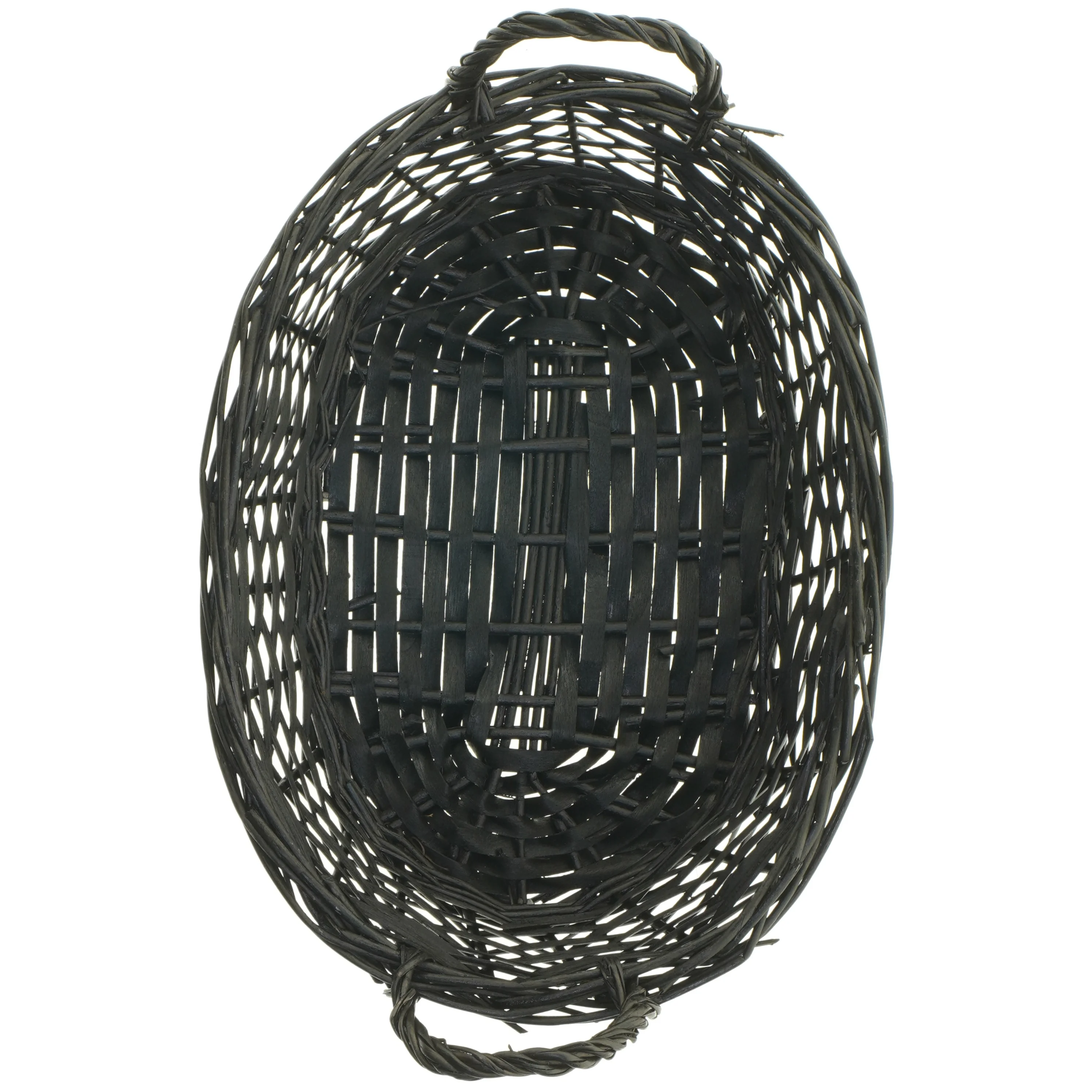 Flettet kurv med håndtag (str. 33 cm)