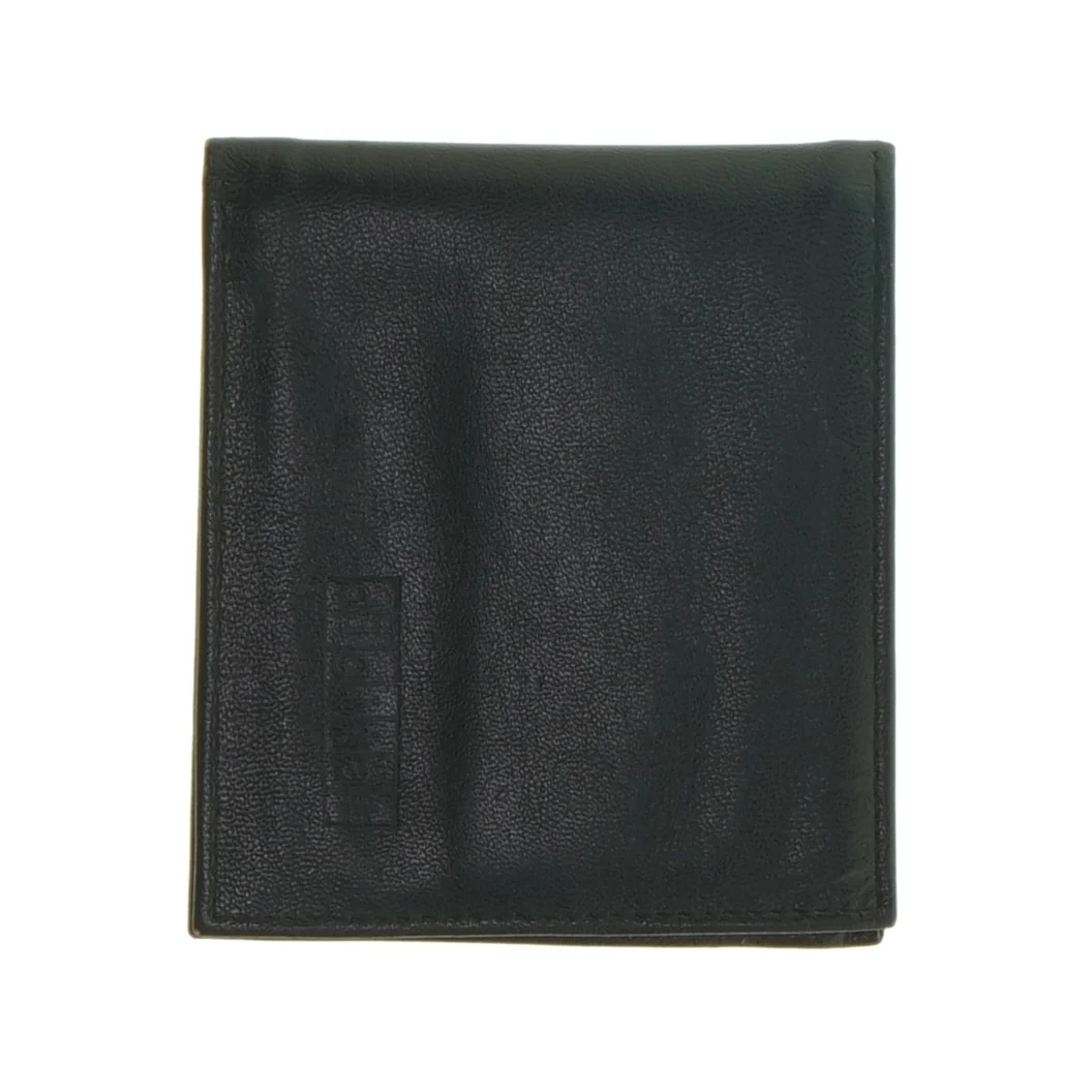 Sort læderpung (str. 12 x 10 cm)