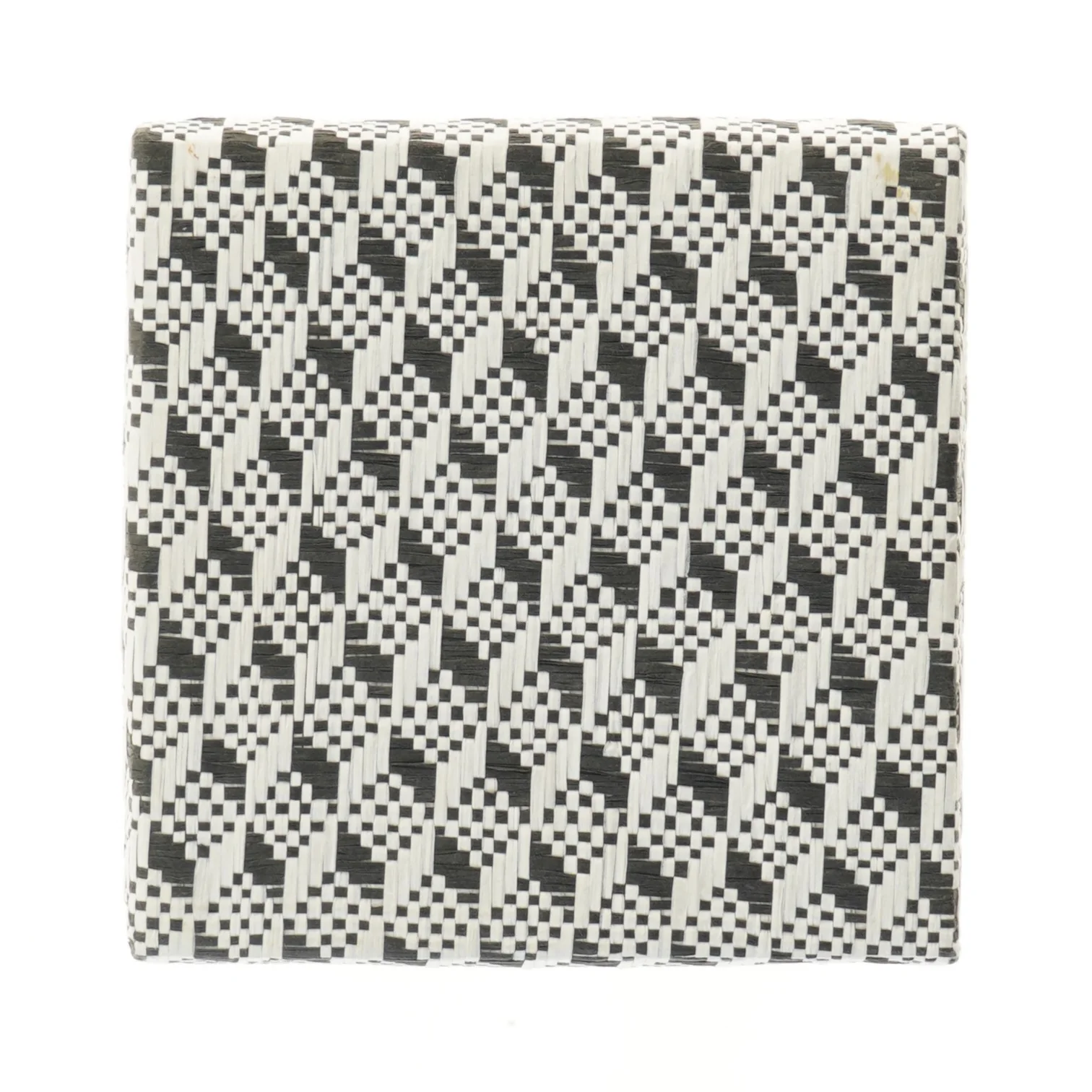 Flettet opbevaringskasse med låg (str. 20x20 cm)