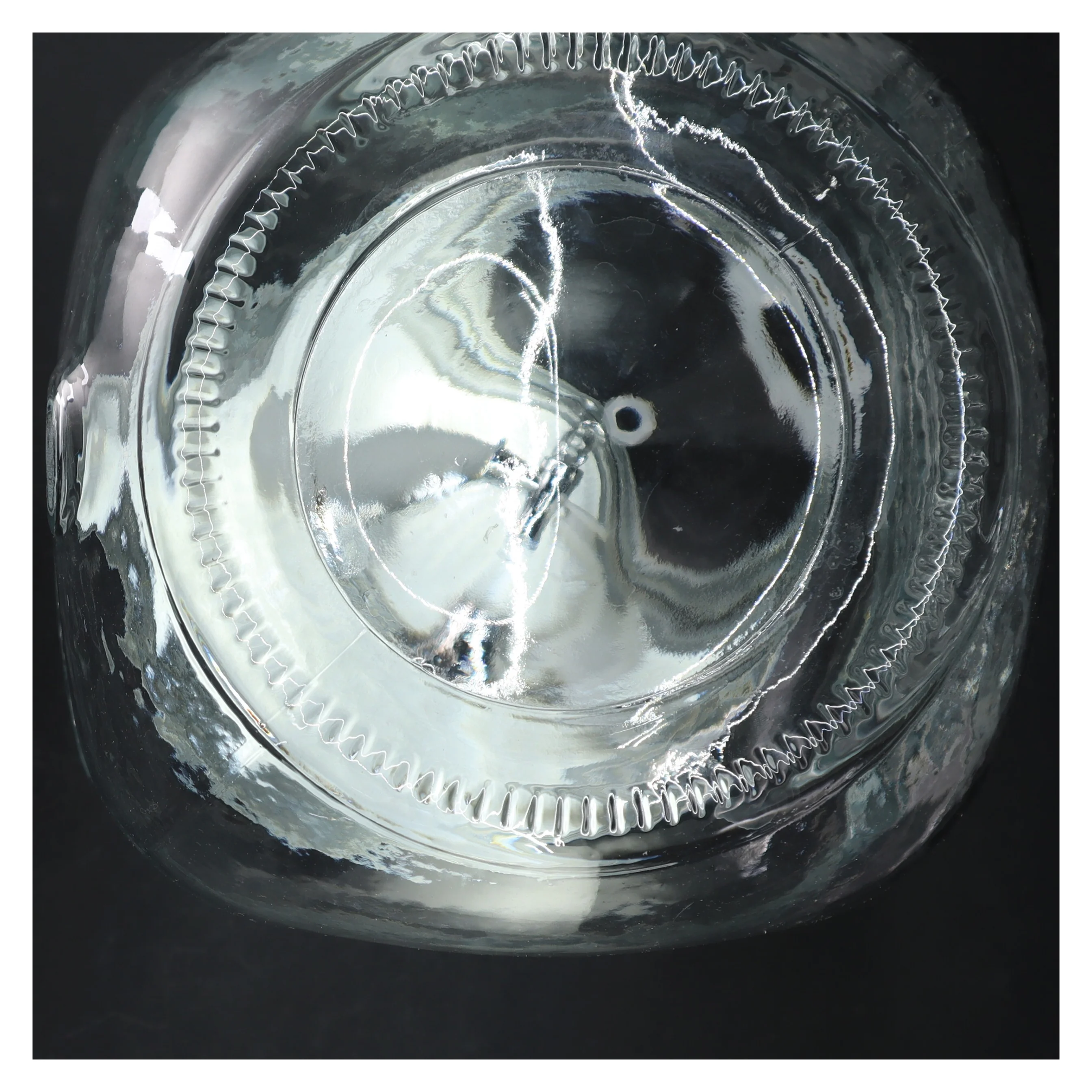 Glastønde med hul til aftapningshane (str. 32 cm)