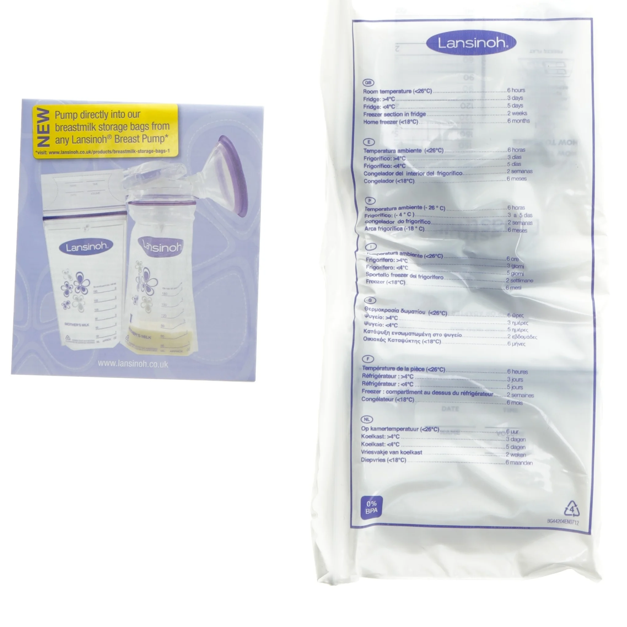 Lansinoh opbevaringsposer til brystmælk fra Lansinoh