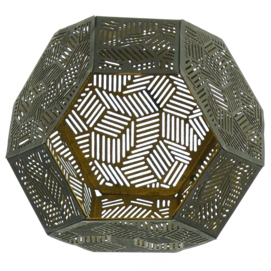 Dekorativ metal lysestage (str. 11,5 cm)