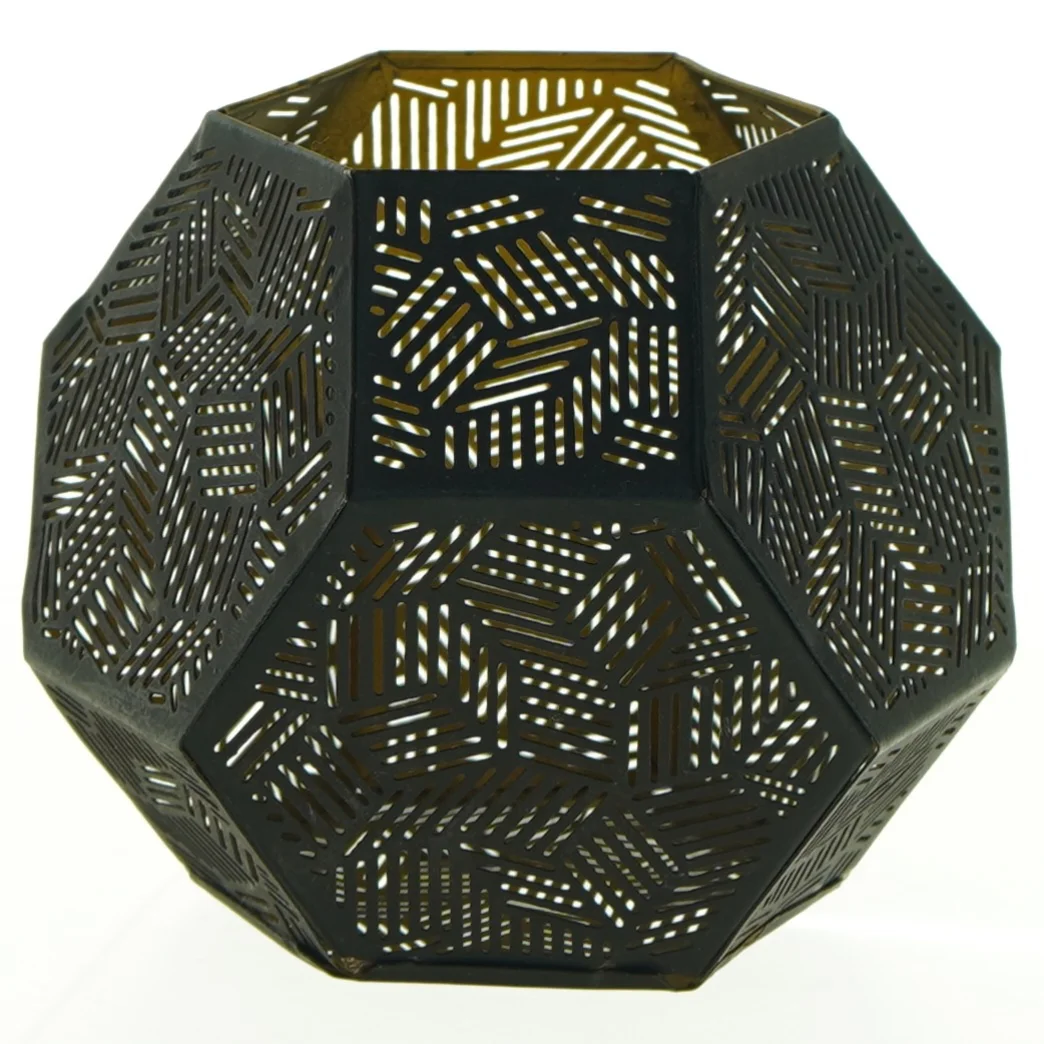 Dekorativ metal lysestage (str. 11,5 cm)