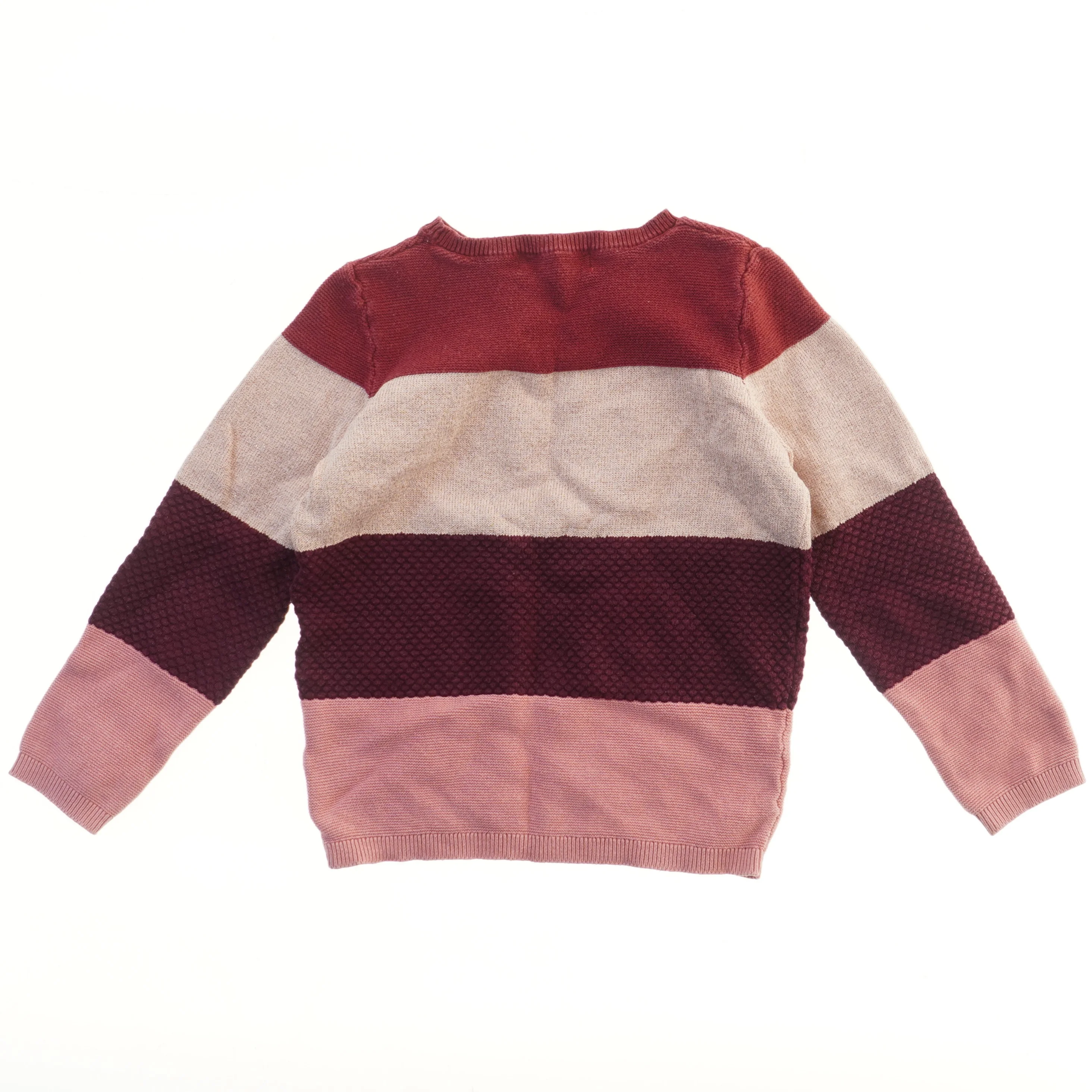 Strikket sweater med farveblokke fra H&M (str. 104)