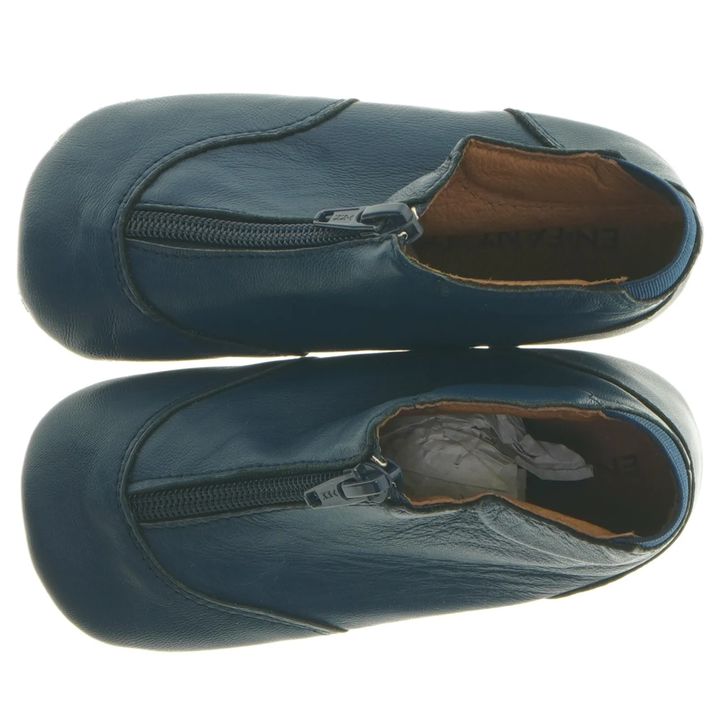 Blå børnesko med lynlås fra EN FANT (str. 26 )