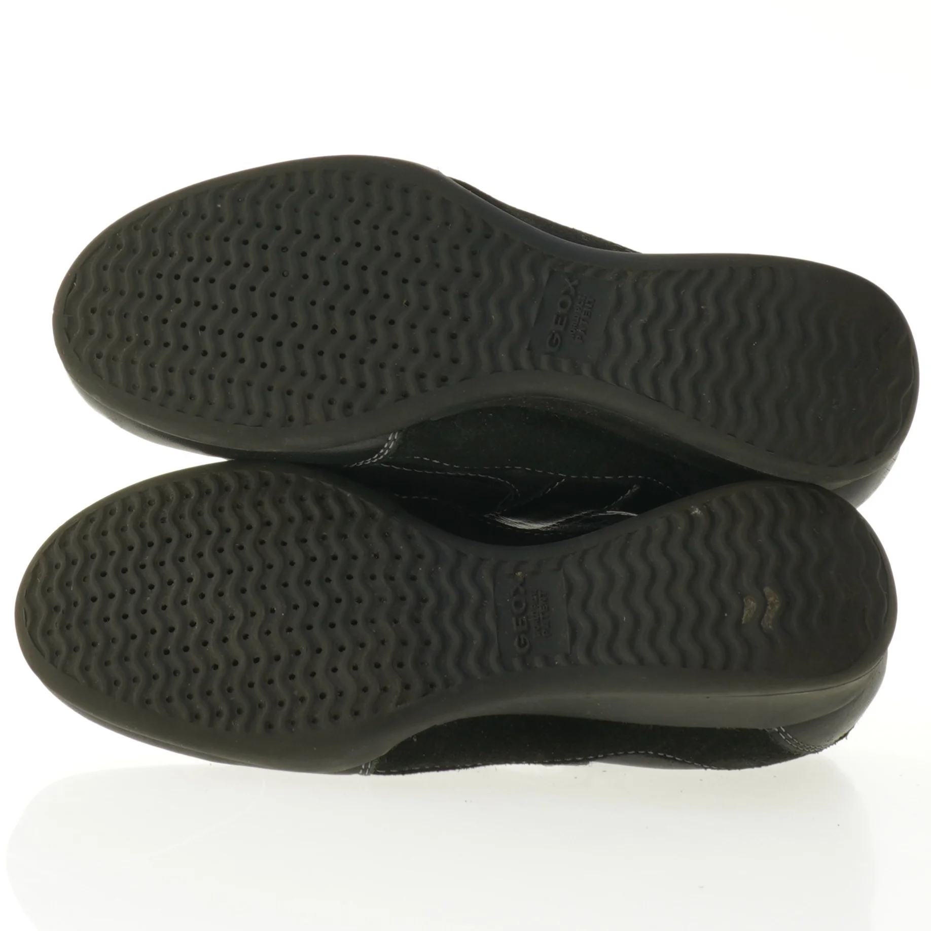 Sorte lædersko med velcro fra Geox (str. 36,5)