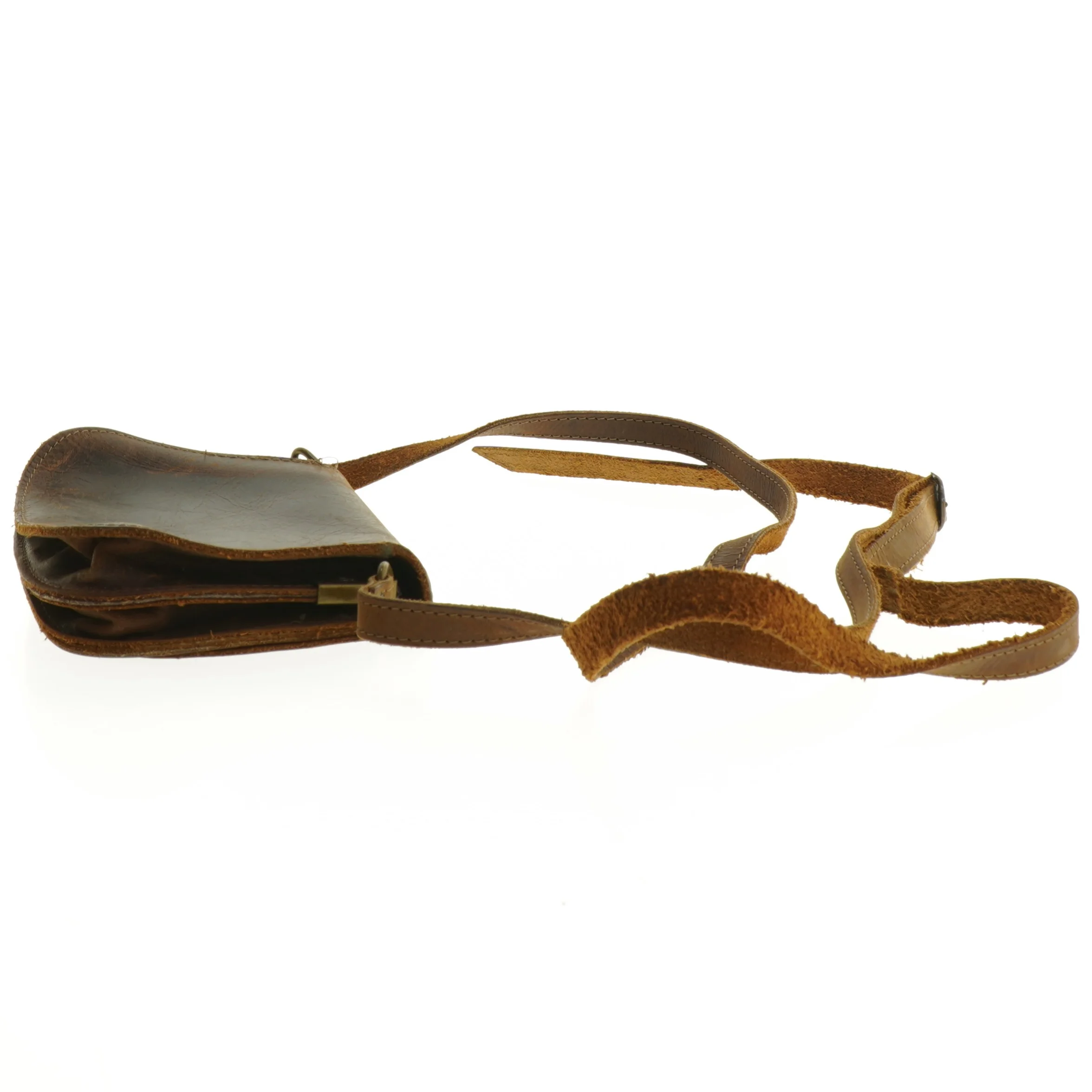 Læder skuldertaske (str. 18 x 13 cm)