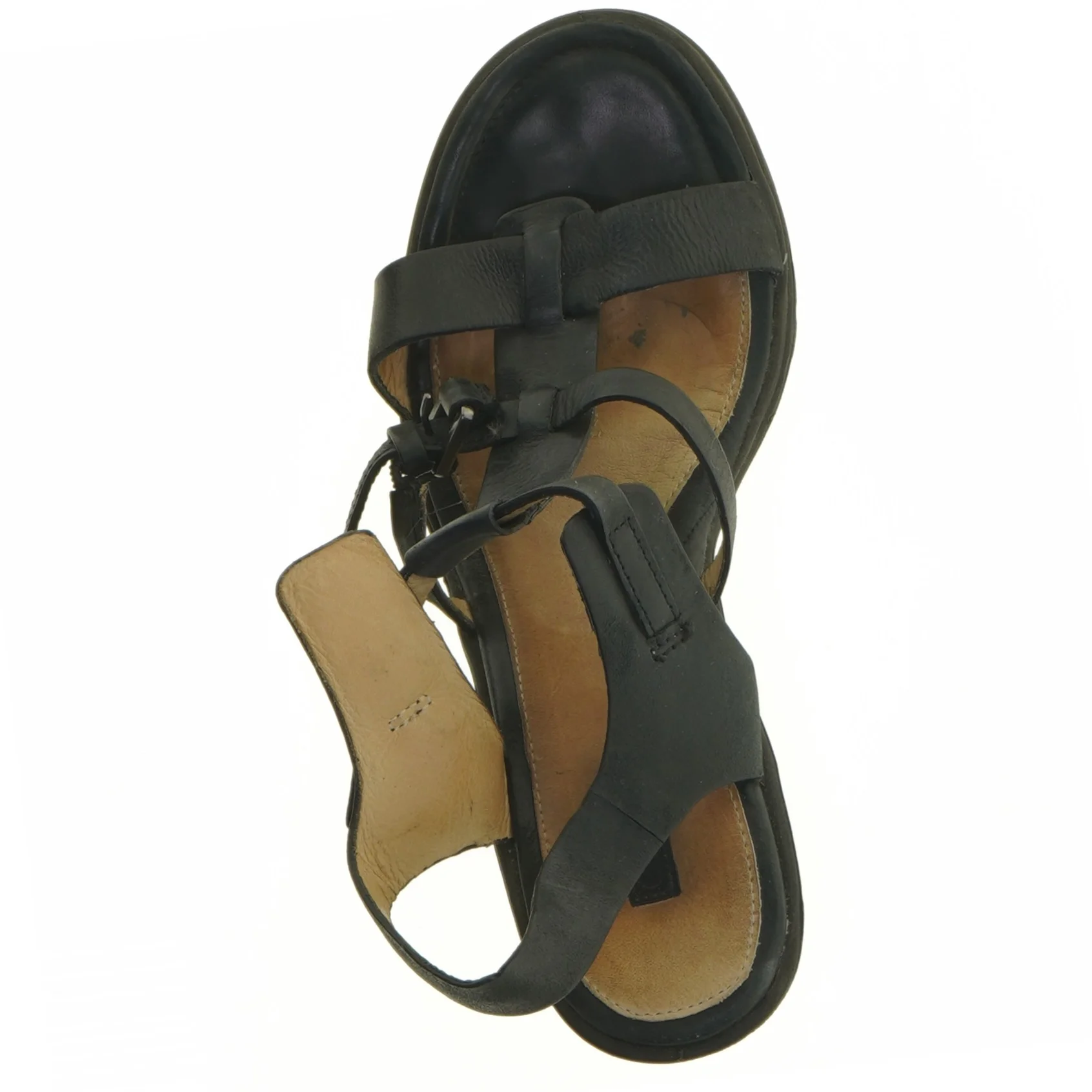 Sorte sandaler med kilehæl fra Ecco (str. 36)