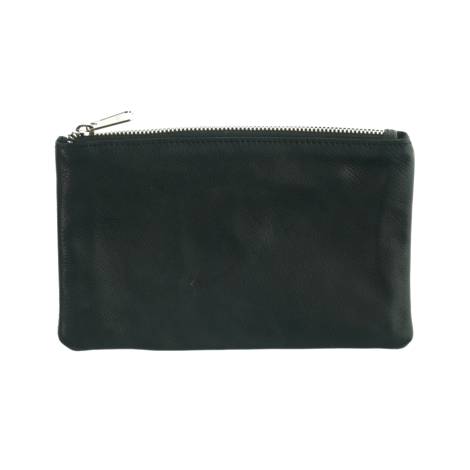 Sort læderpung (str. 24 x 14 cm)