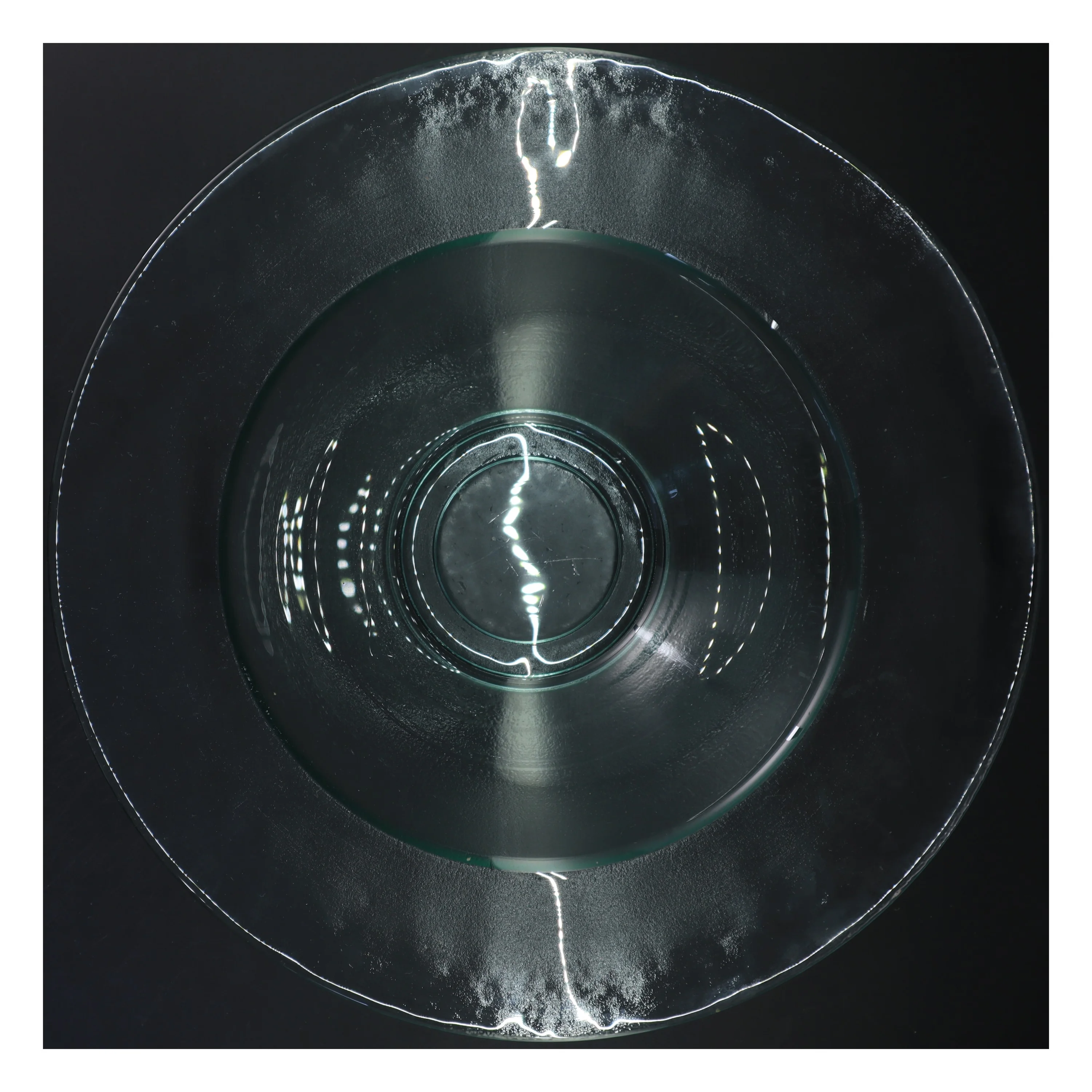 Stor glas skål (str. Ø 37x10 cm)