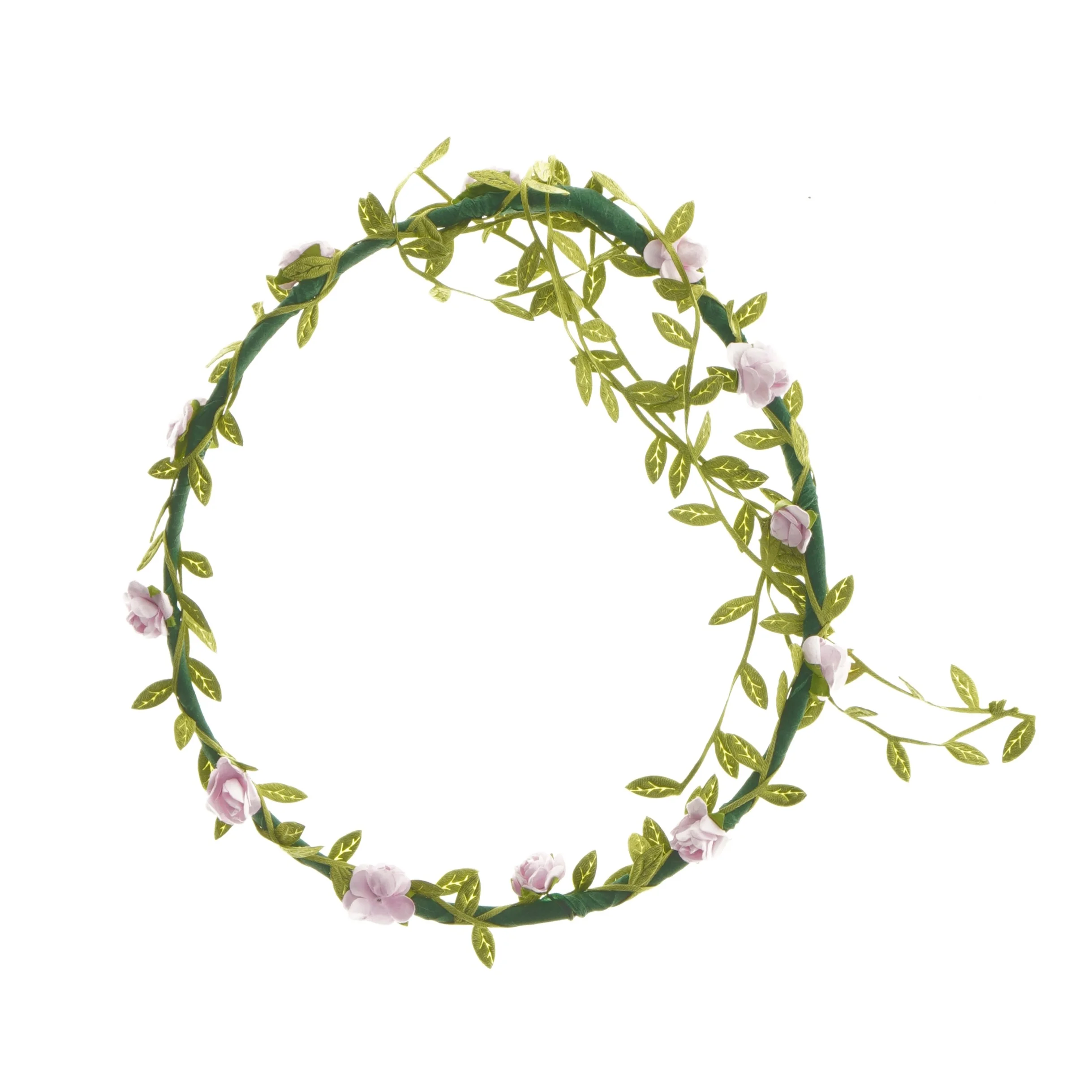 Blomsterkrans med blade og blomster (str. 20 cm)