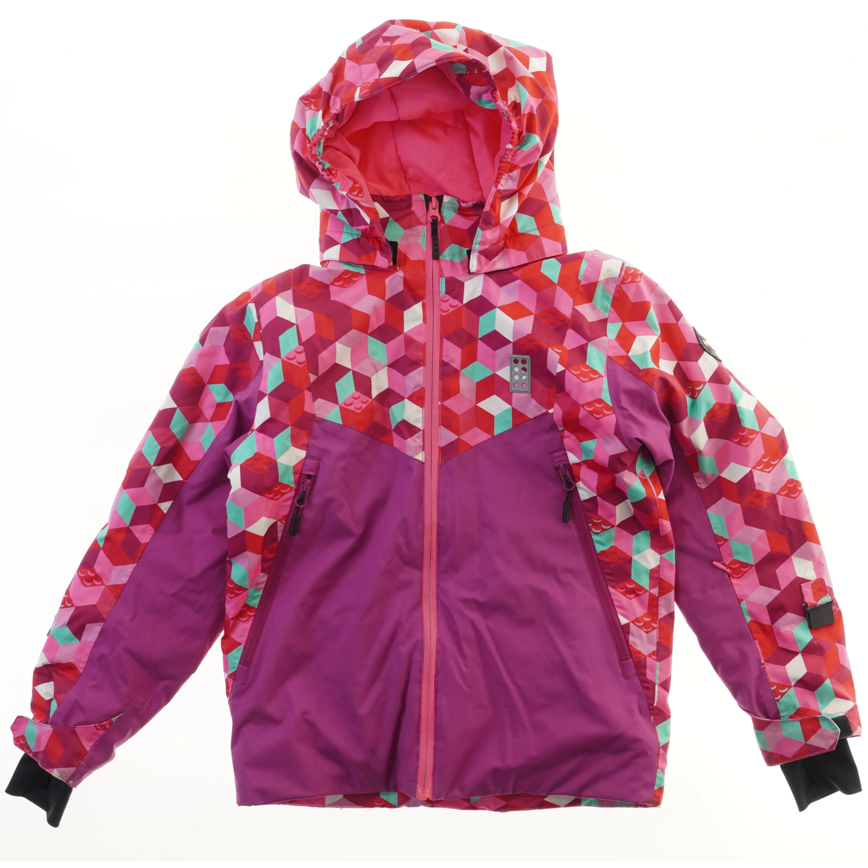 Vinterjakke med farverigt mønster fra Lego (str. 140)