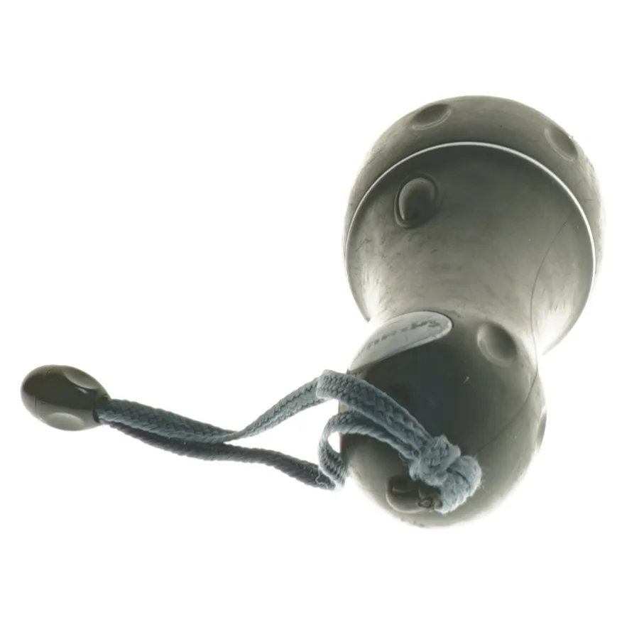 Sort lommelygte med snor (str. 16 cm)