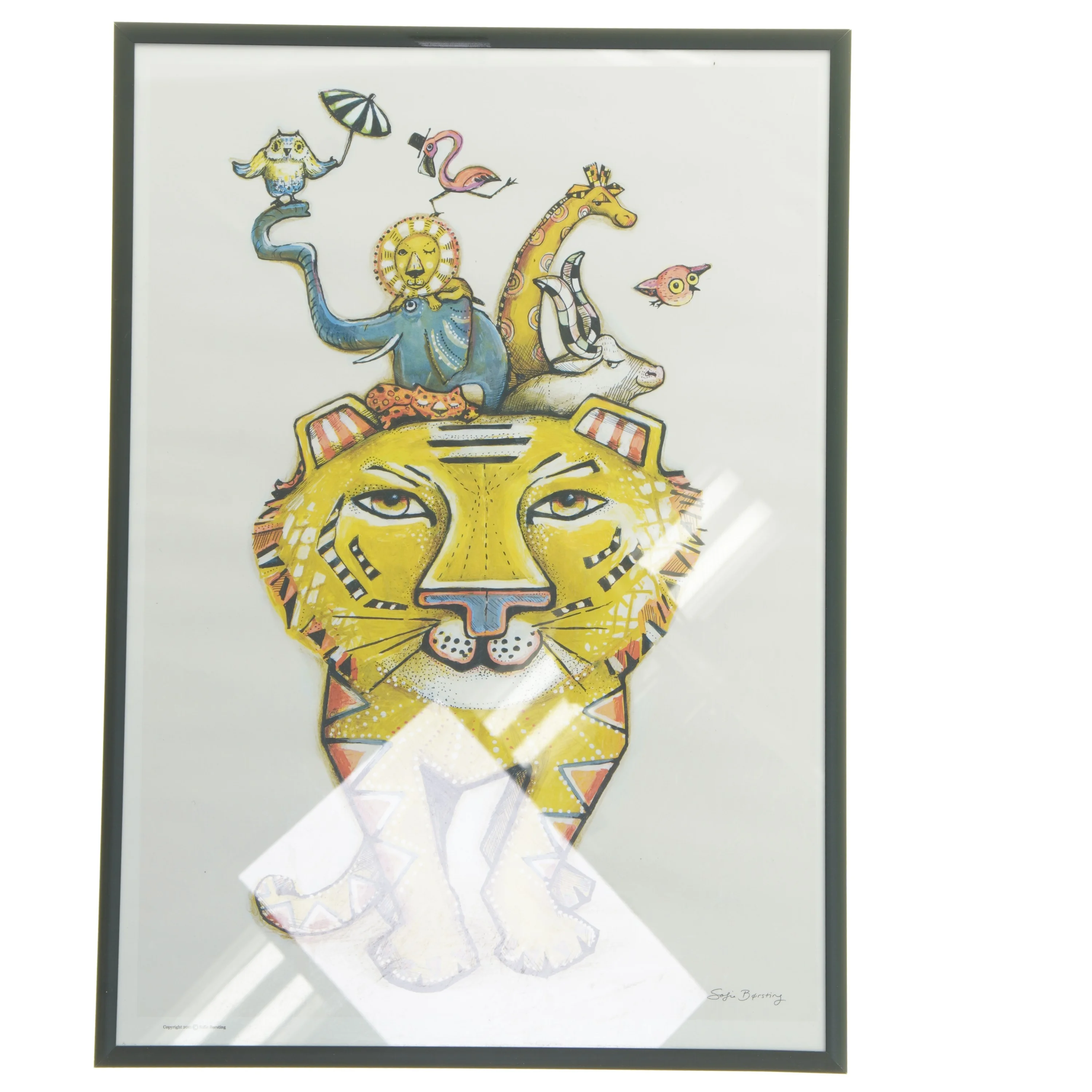 Indrammet dyremotiv (str. 43x30,5 cm)