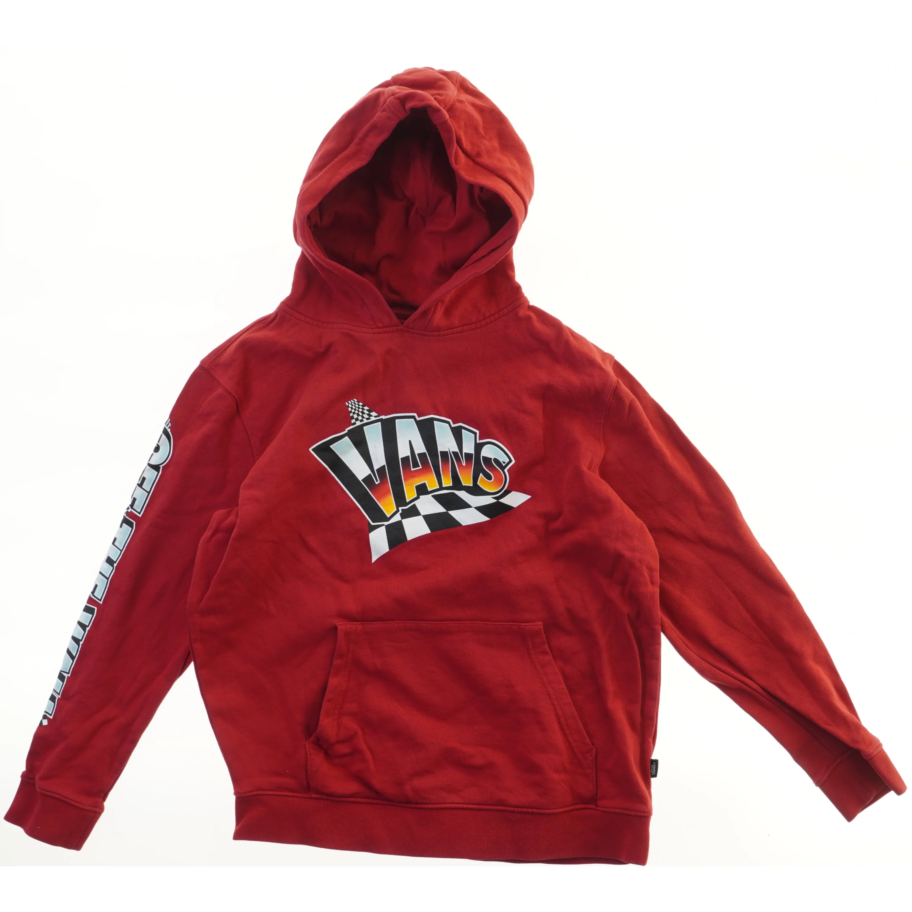 Rød hættetrøje med Vans logo fra Vans (str. XL)