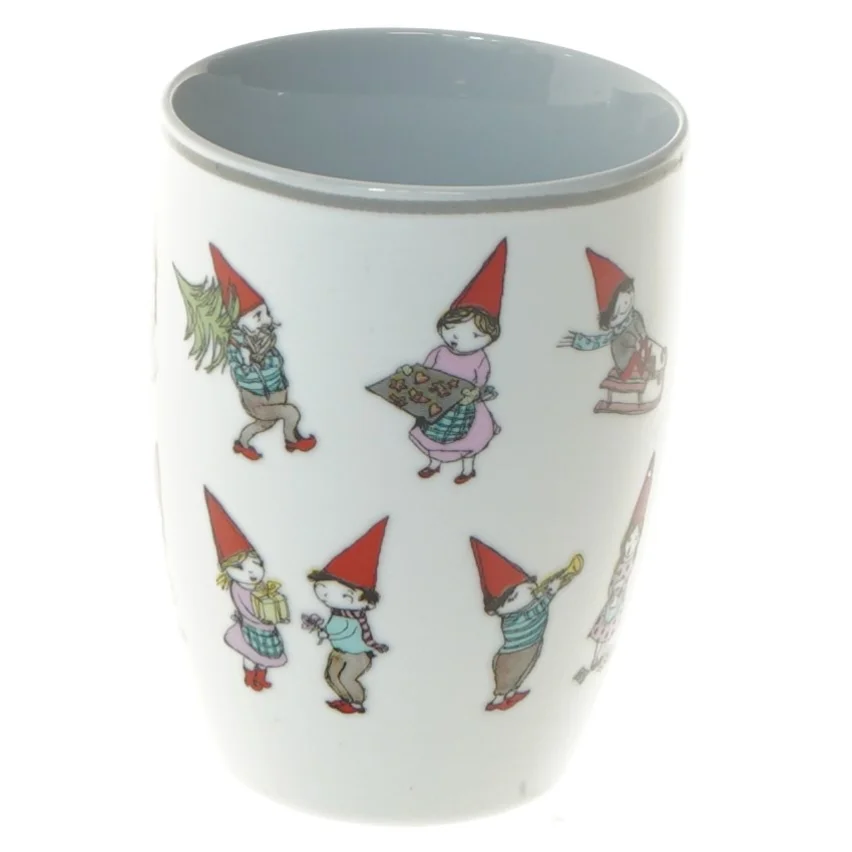 Krus med nissemotiver (str. 10x8 cm)