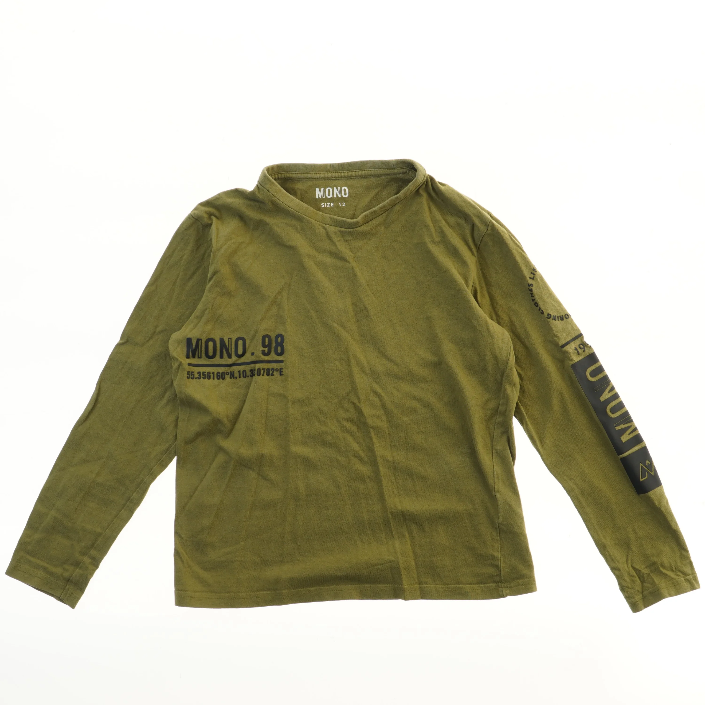 Langærmet T-shirt med tryk fra Mono (str. 152)