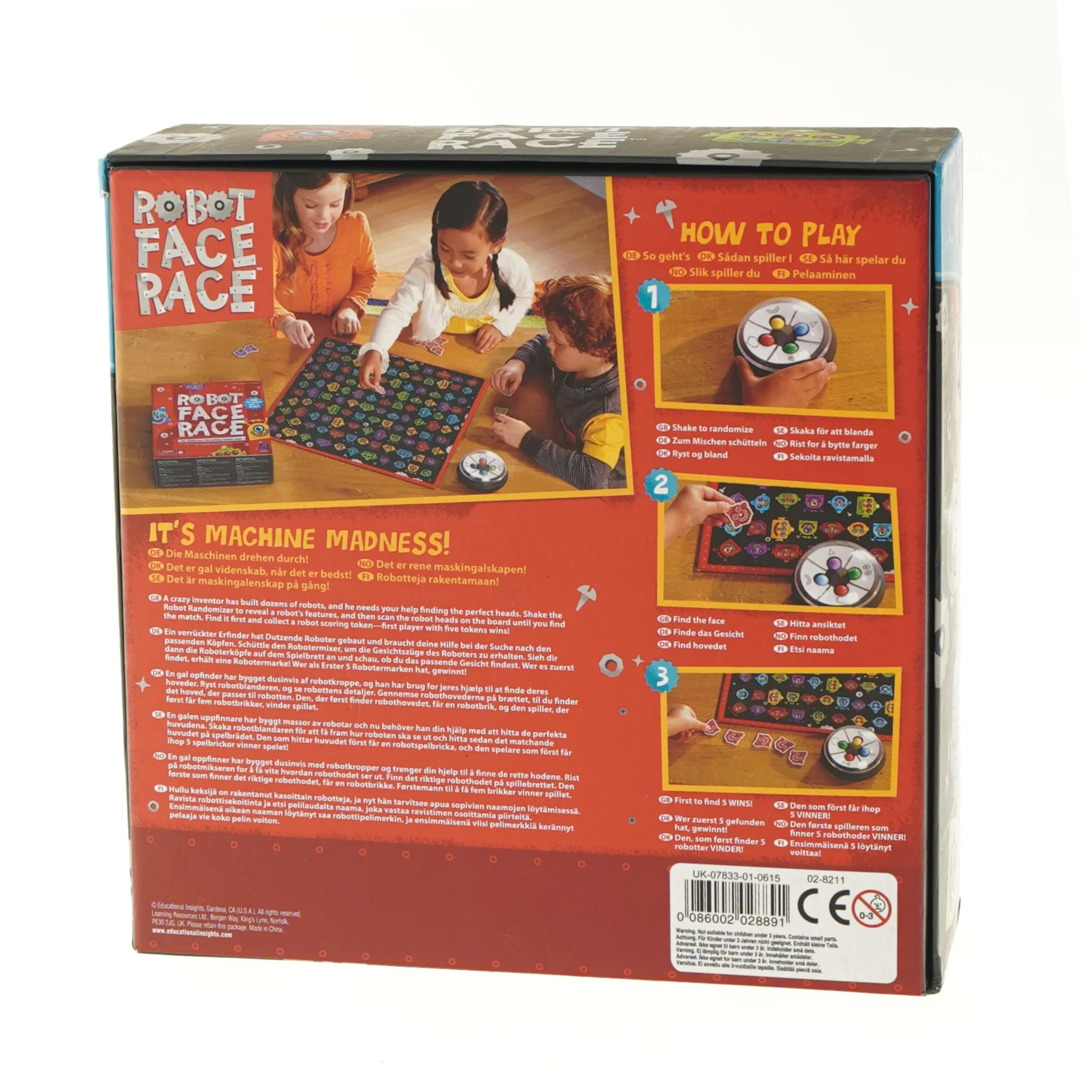 Robot Face Race brætspil