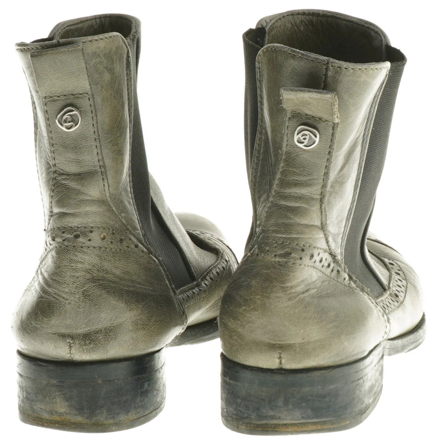 Grå læderstøvler (str. 38 )