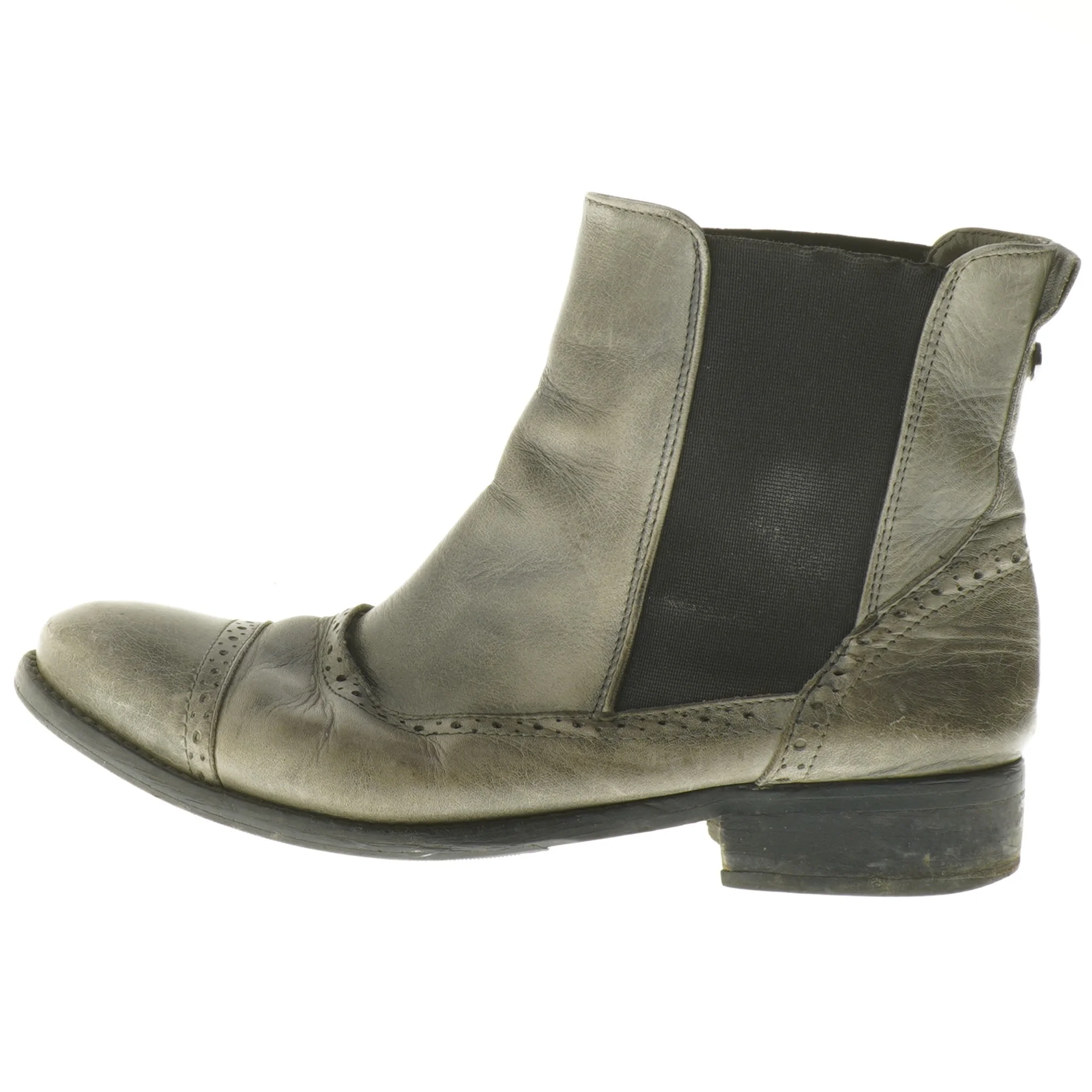 Grå læderstøvler (str. 38 )