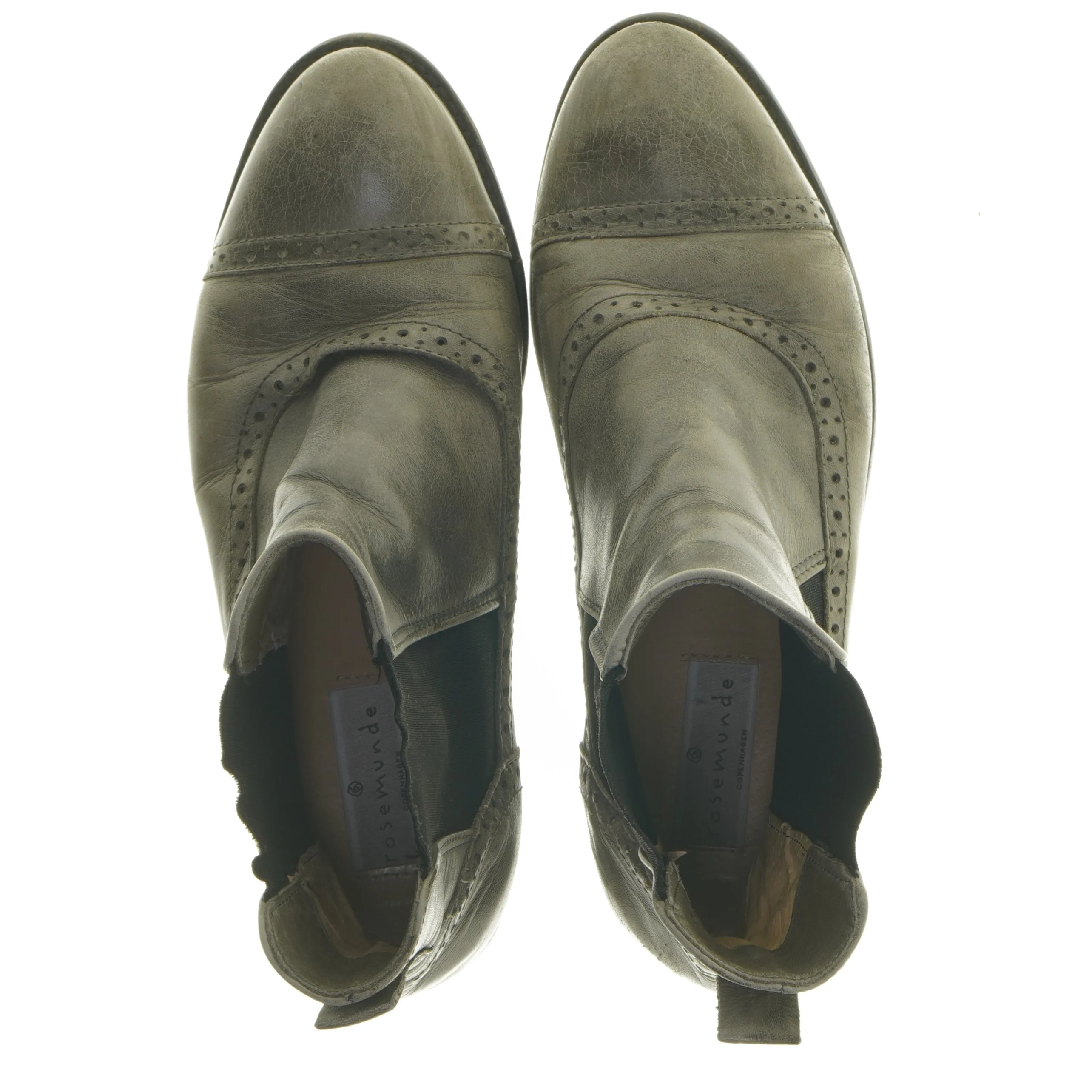 Grå læderstøvler (str. 38 )