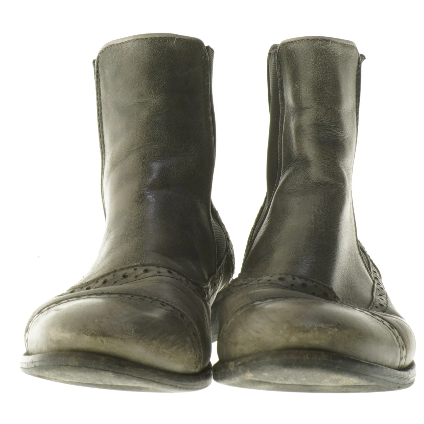 Grå læderstøvler (str. 38 )