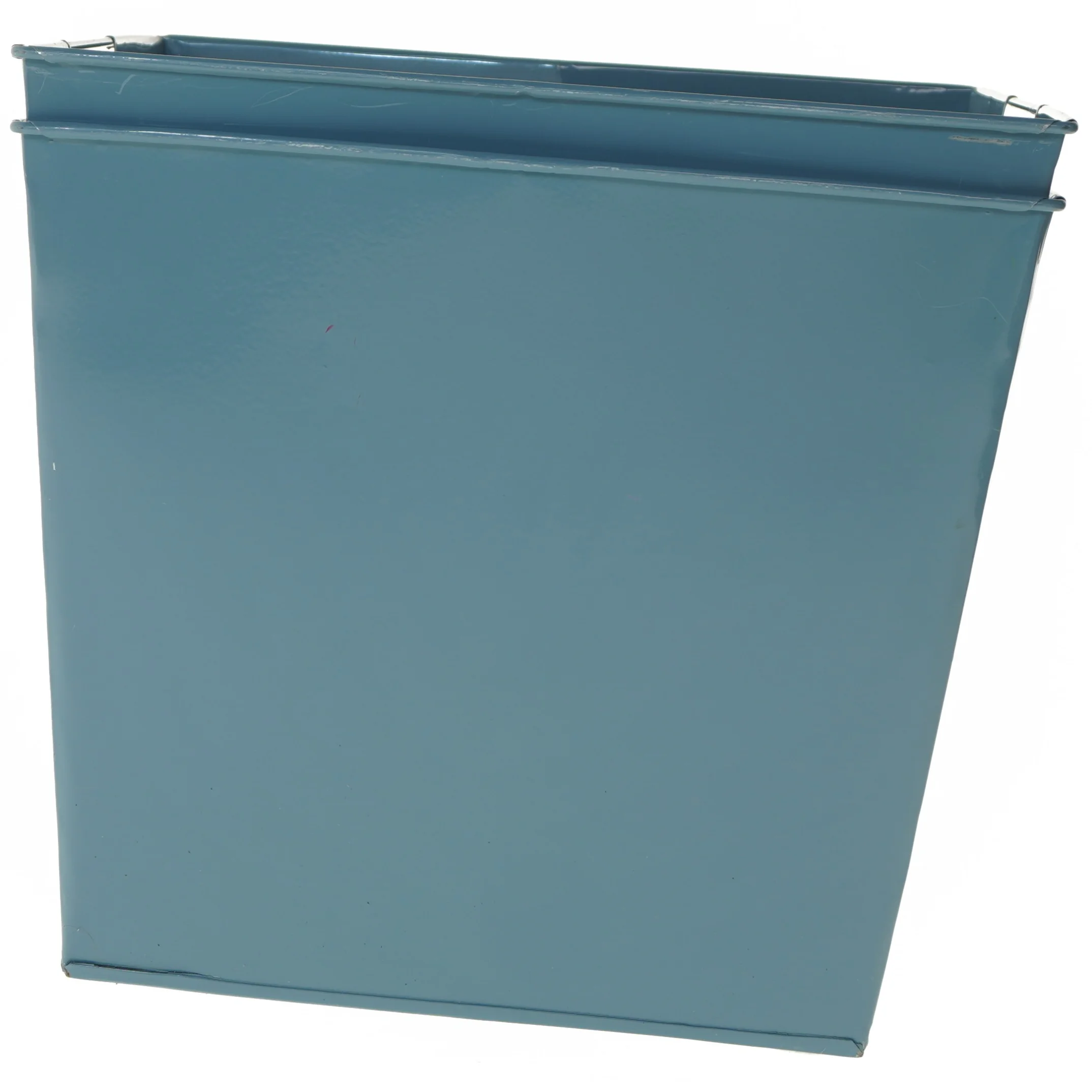 Blå metalopbevaringskurv (str. 35x28x30 cm)