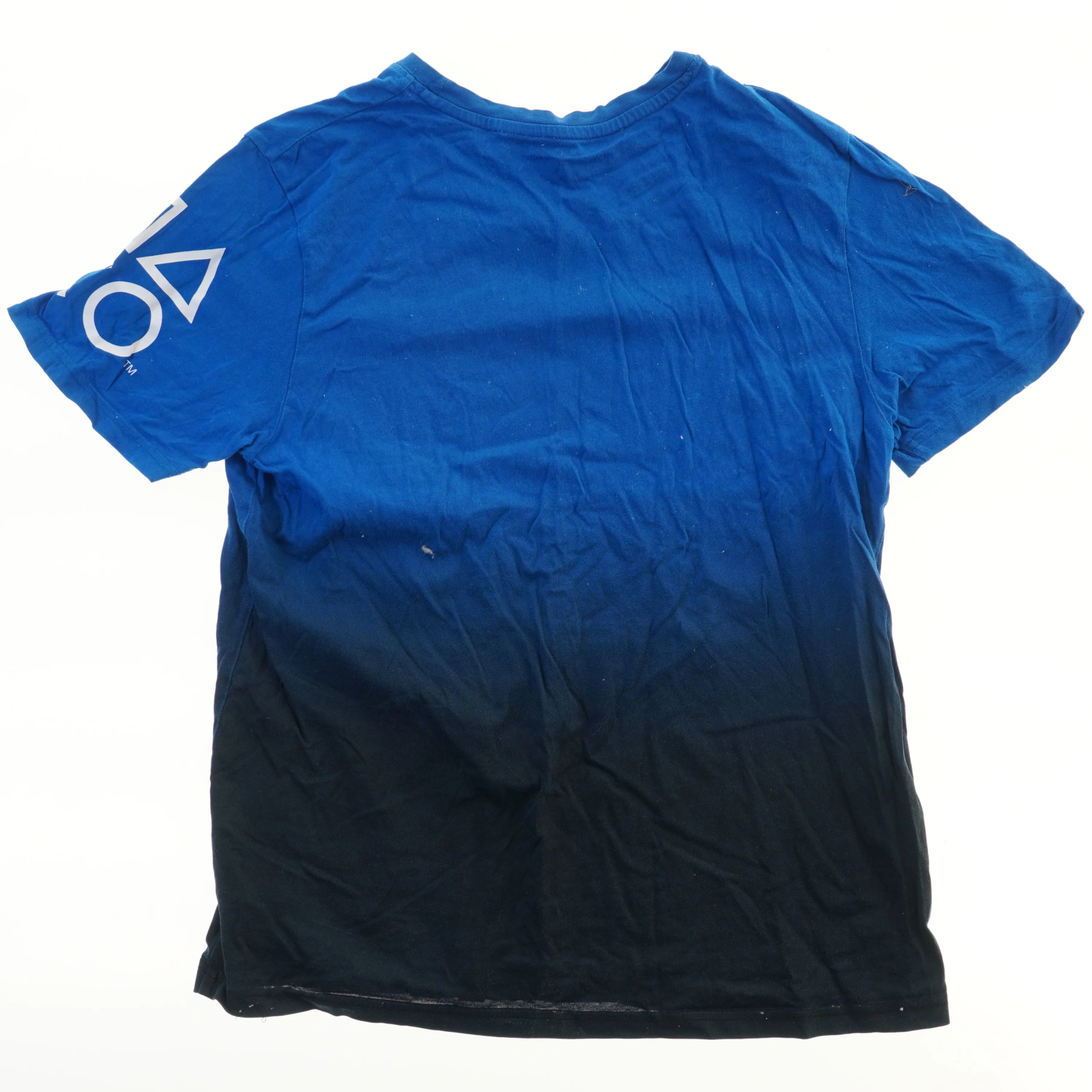 Blå T-shirt med logo fra H&M (str. 158)