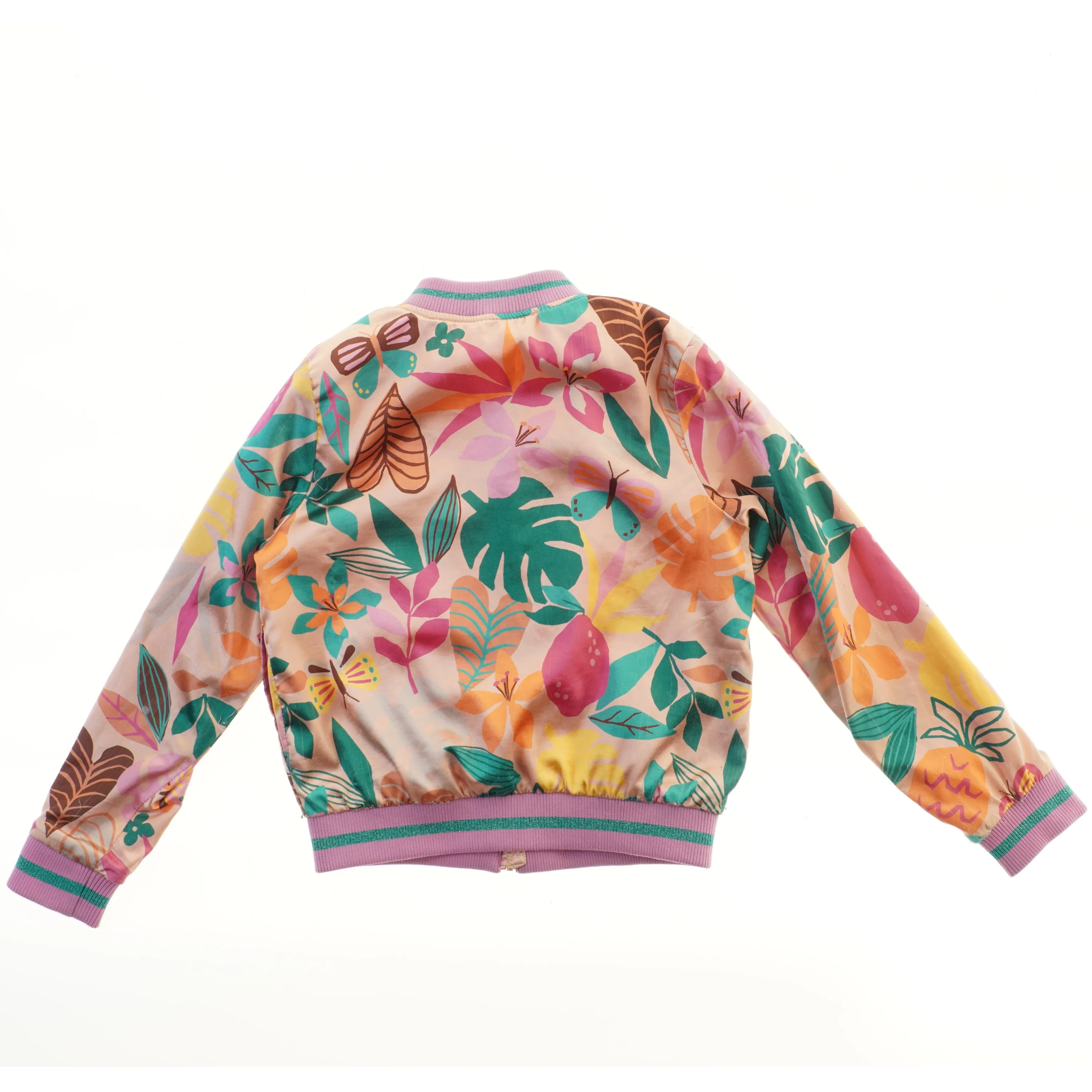 Bomberjakke med tropisk mønster fra H&M (str. 134)