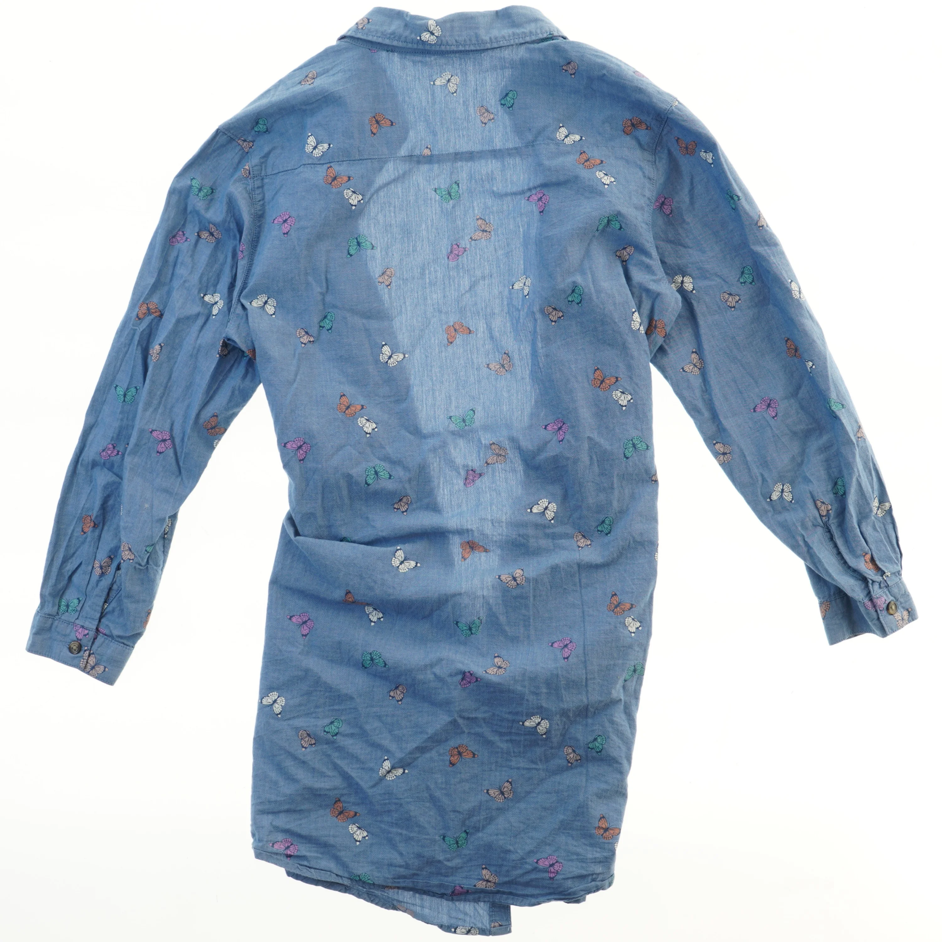 Langærmet skjorte med sommerfugle fra H&M (str. 140)