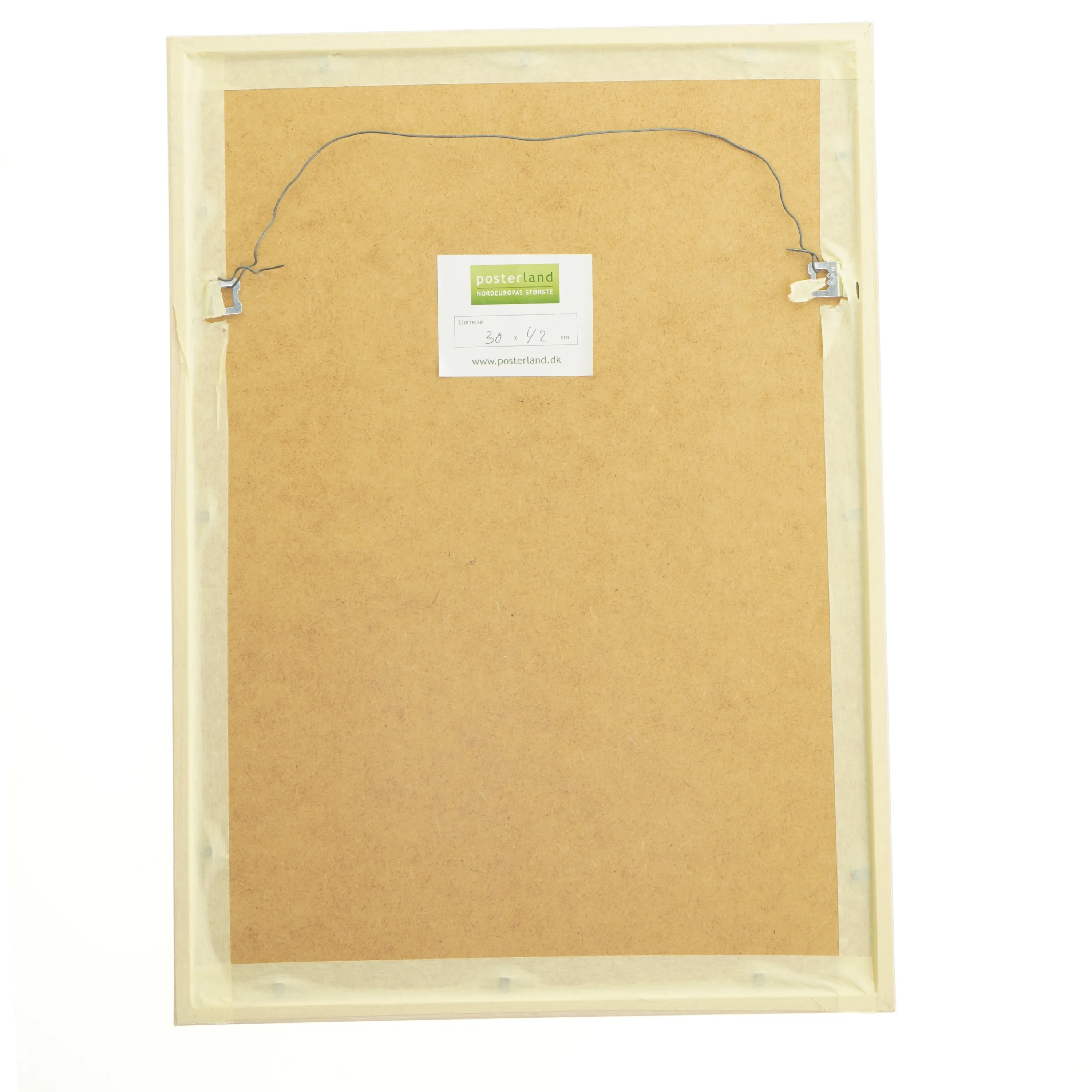 Plakat med træmotiv i ramme (str. 30x42 cm)