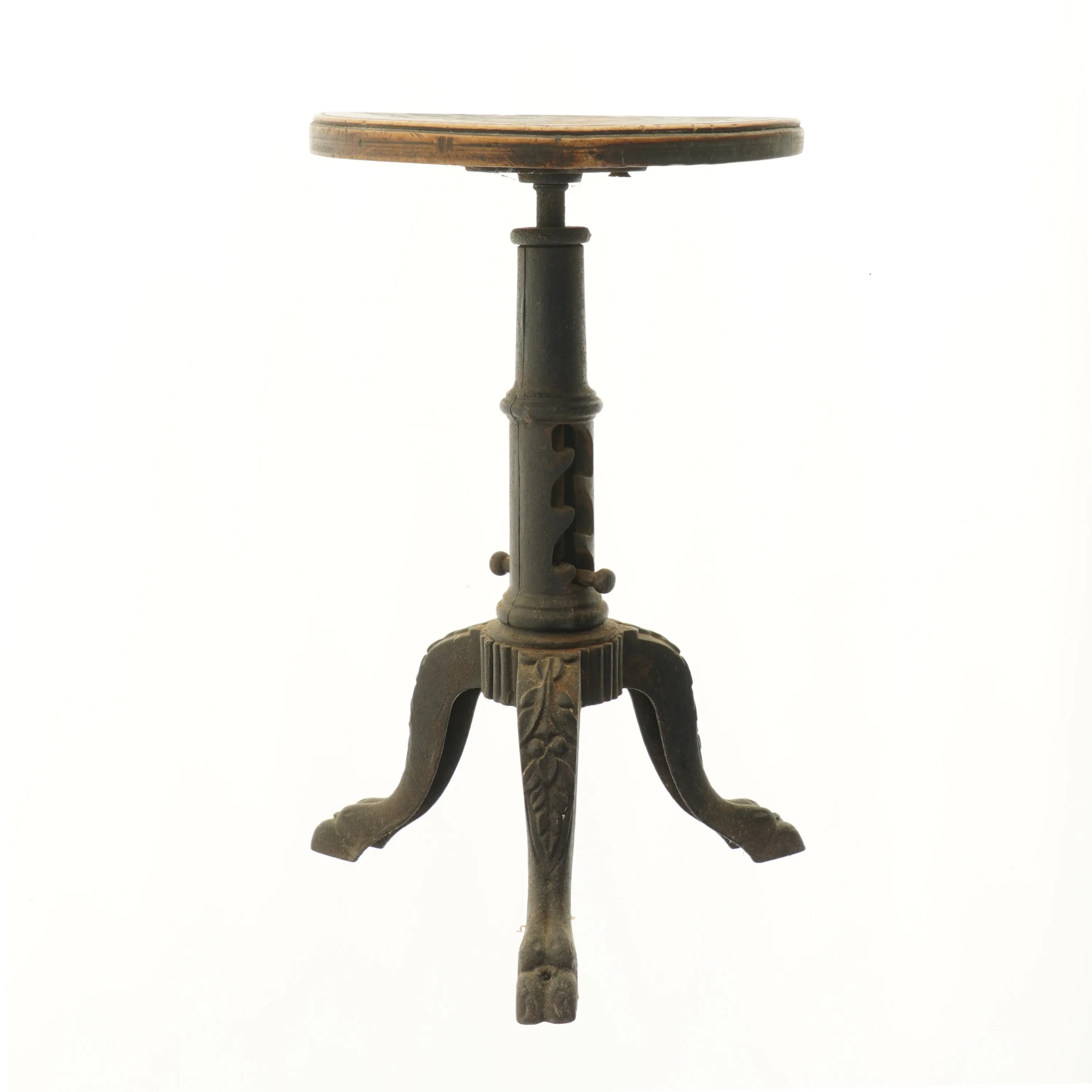 Antik justerbar taburet (str. 50 cm)