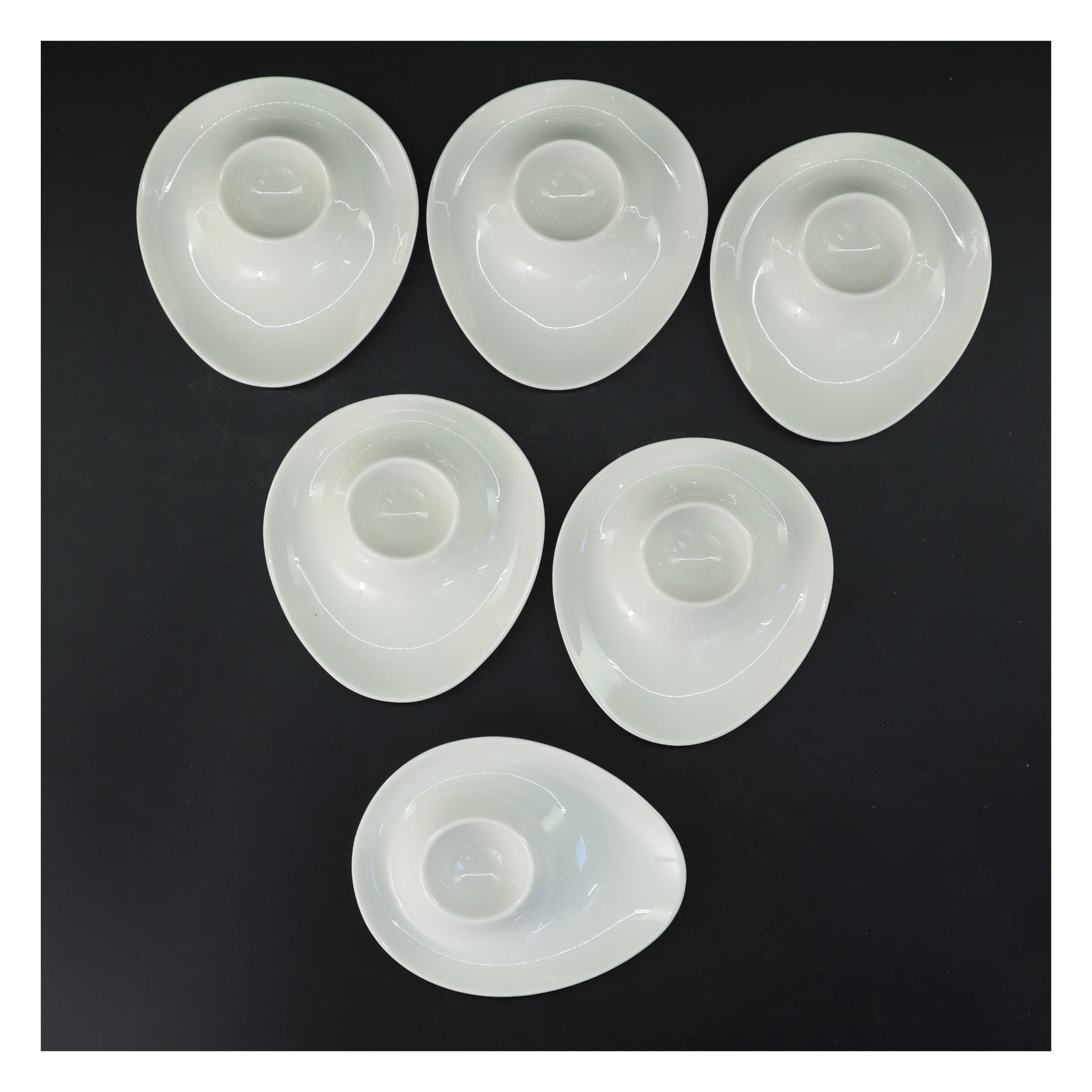 6 stk porcelæn æggebægre fra Georg Jensen (str. 6 stk 14 cm)