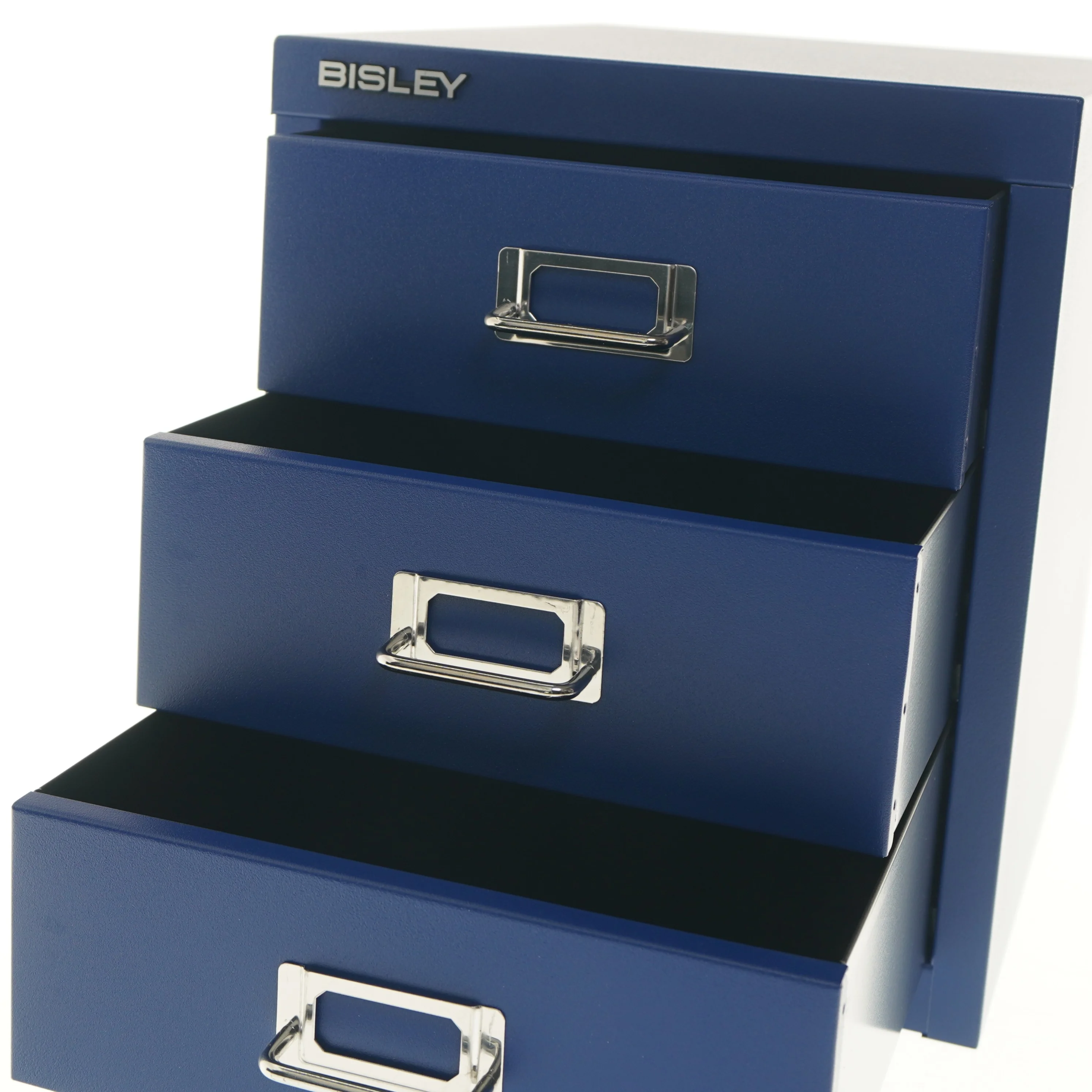 Blå Bisley skuffekabinet med 3 skuffer fra Bisley (str. 32x28x38 cm)