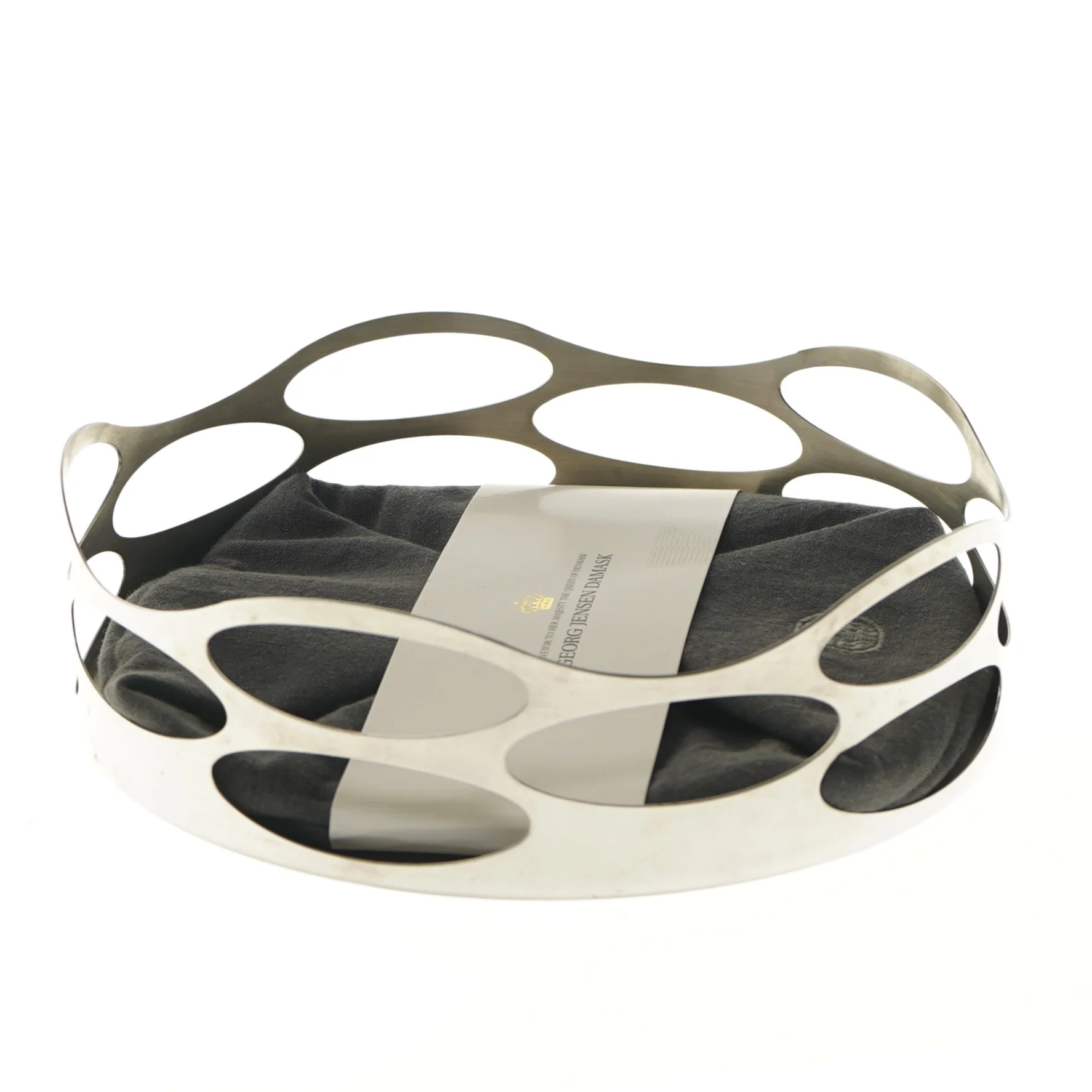 Stelton brødkurv (str. Ø 23 cm) med stofpose fra Georg Jensen