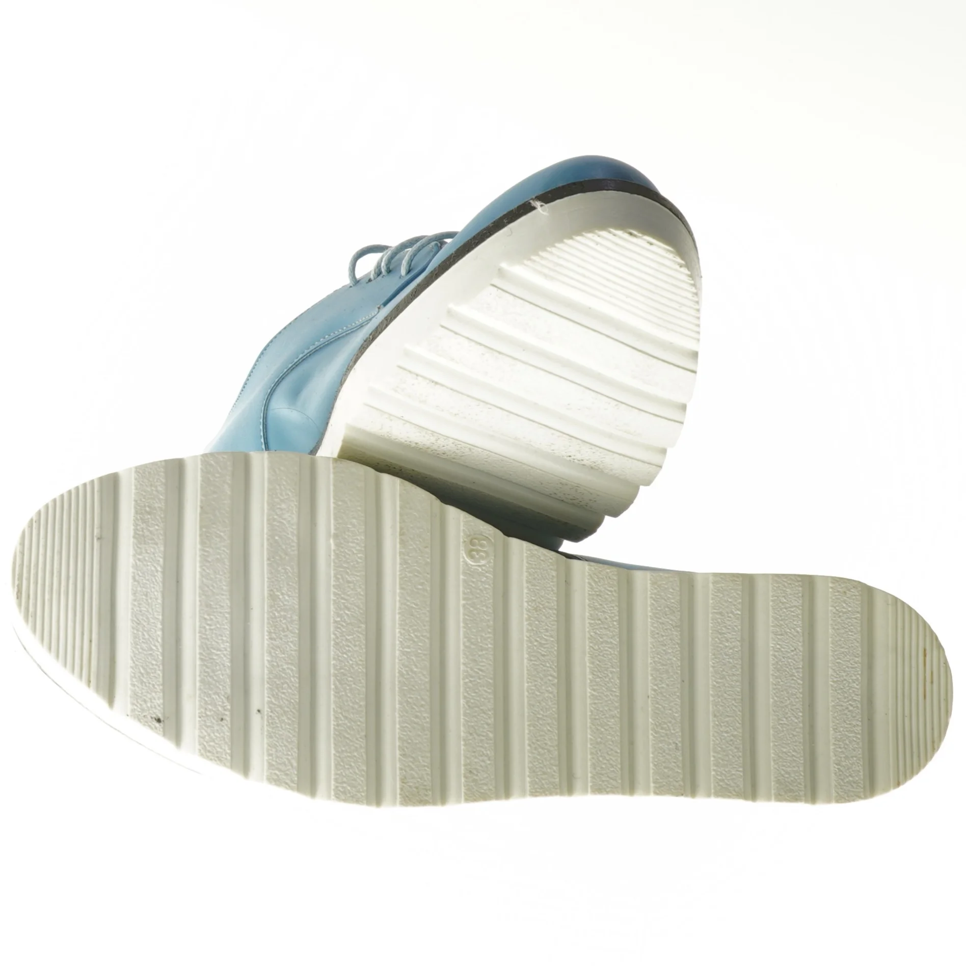 Blå snøresko i størrelse 38 (str. 38 )