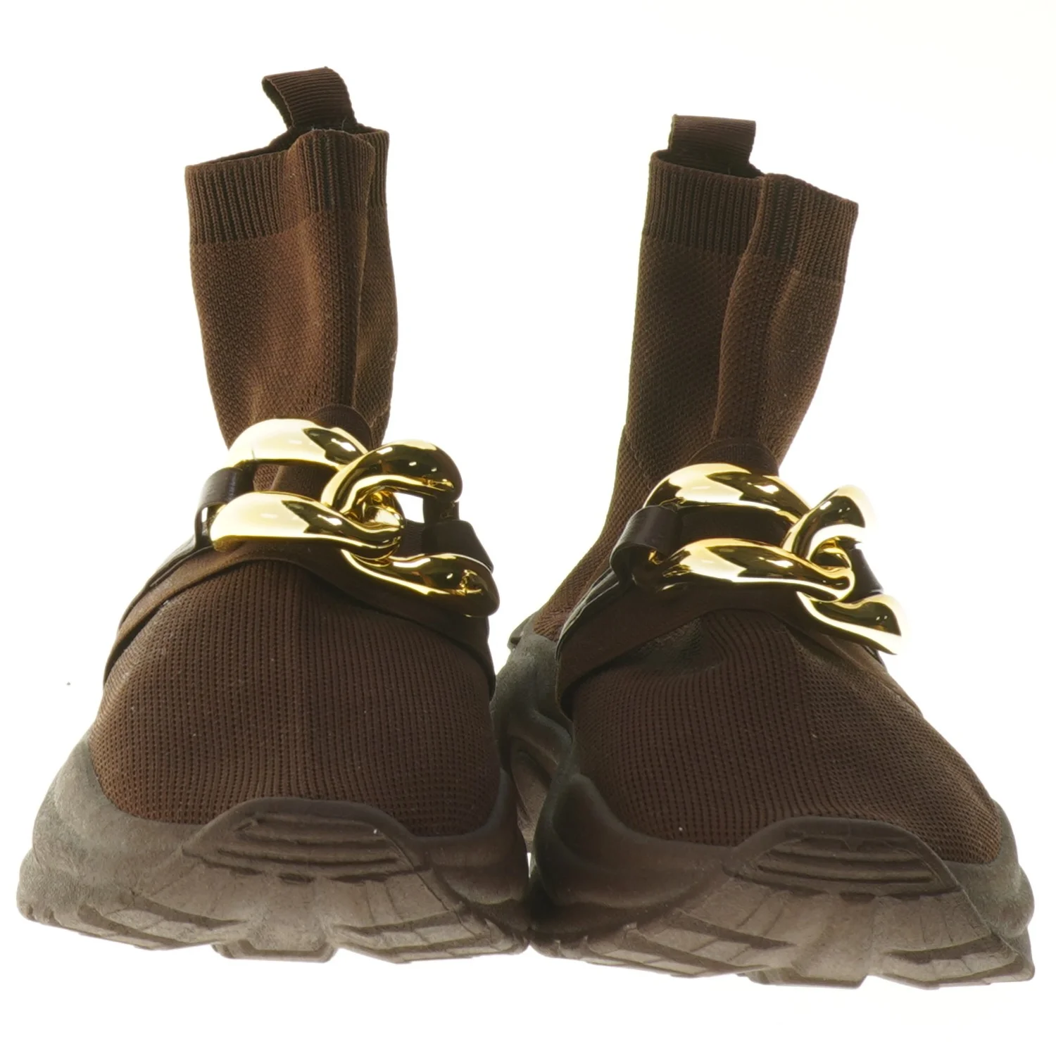 Brune støvler med kædedetalje (str. 39 )