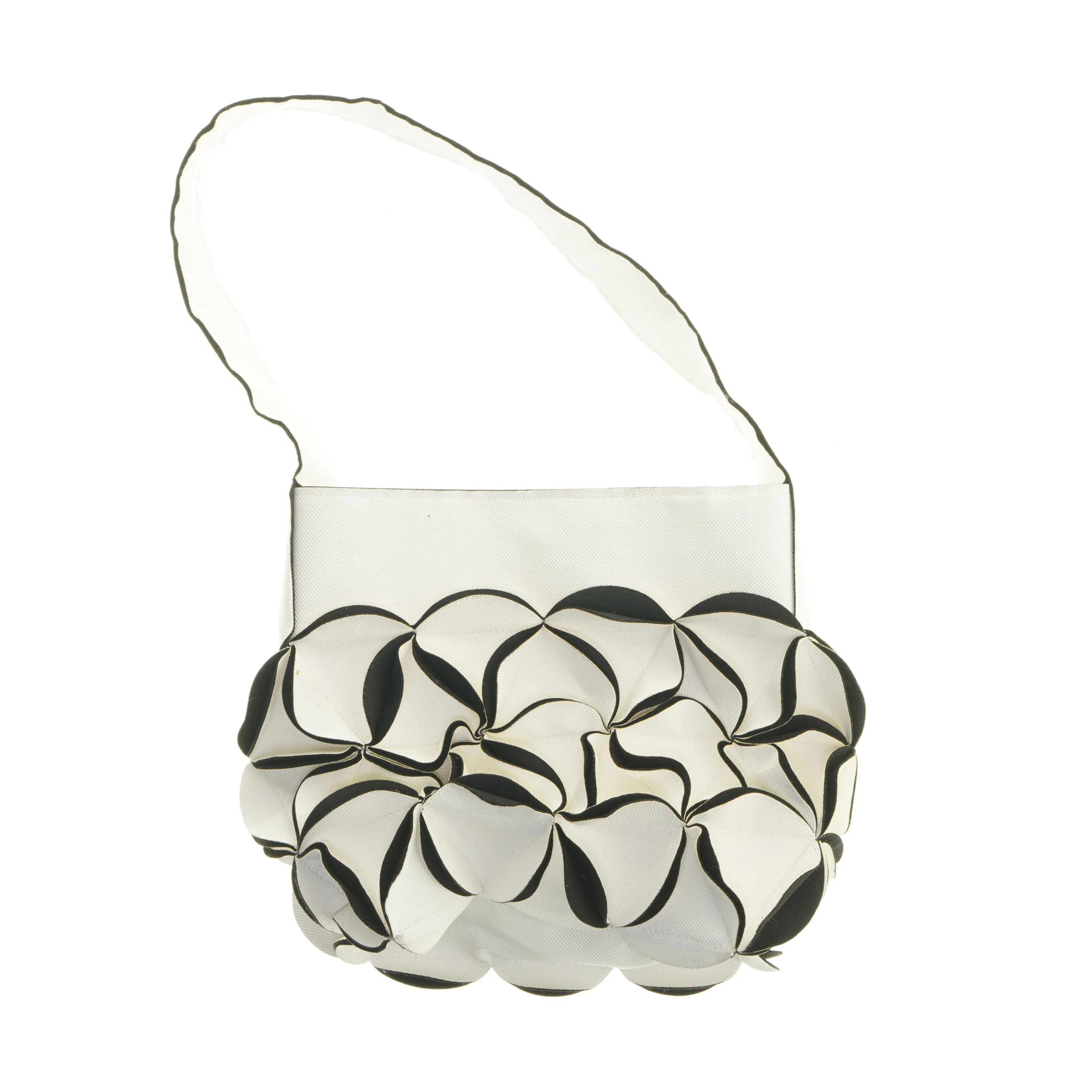 Dekorativ taske med blomsterdesign (str. 37x31 cm)