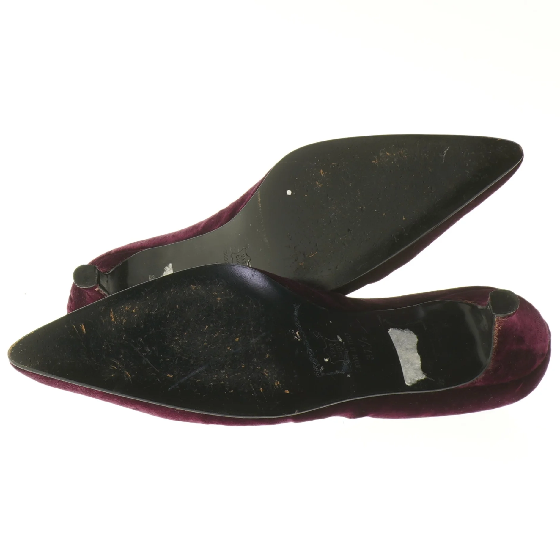 Vinrøde stiletter fra Vero Cuoio (str. 37,5 )