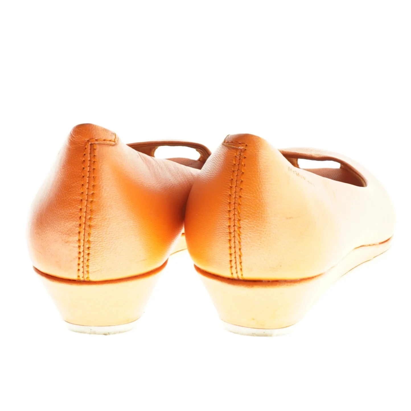 Orange læder ballerina sko fra Vagabond (str. 37 )