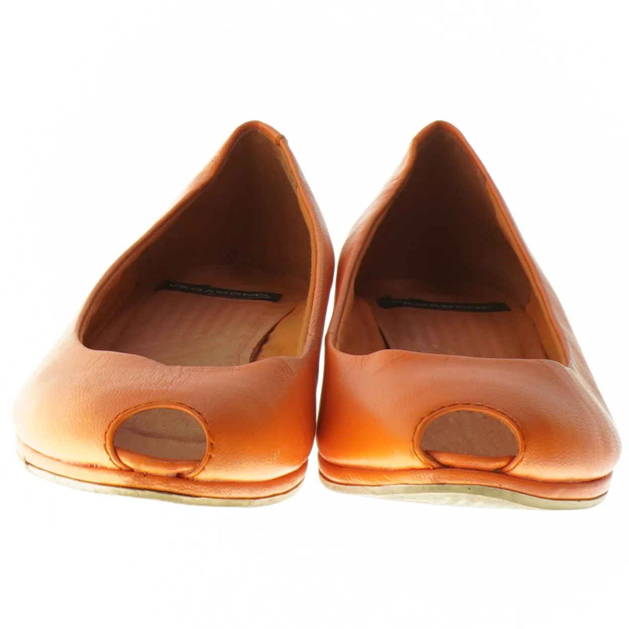 Orange læder ballerina sko fra Vagabond (str. 37 )