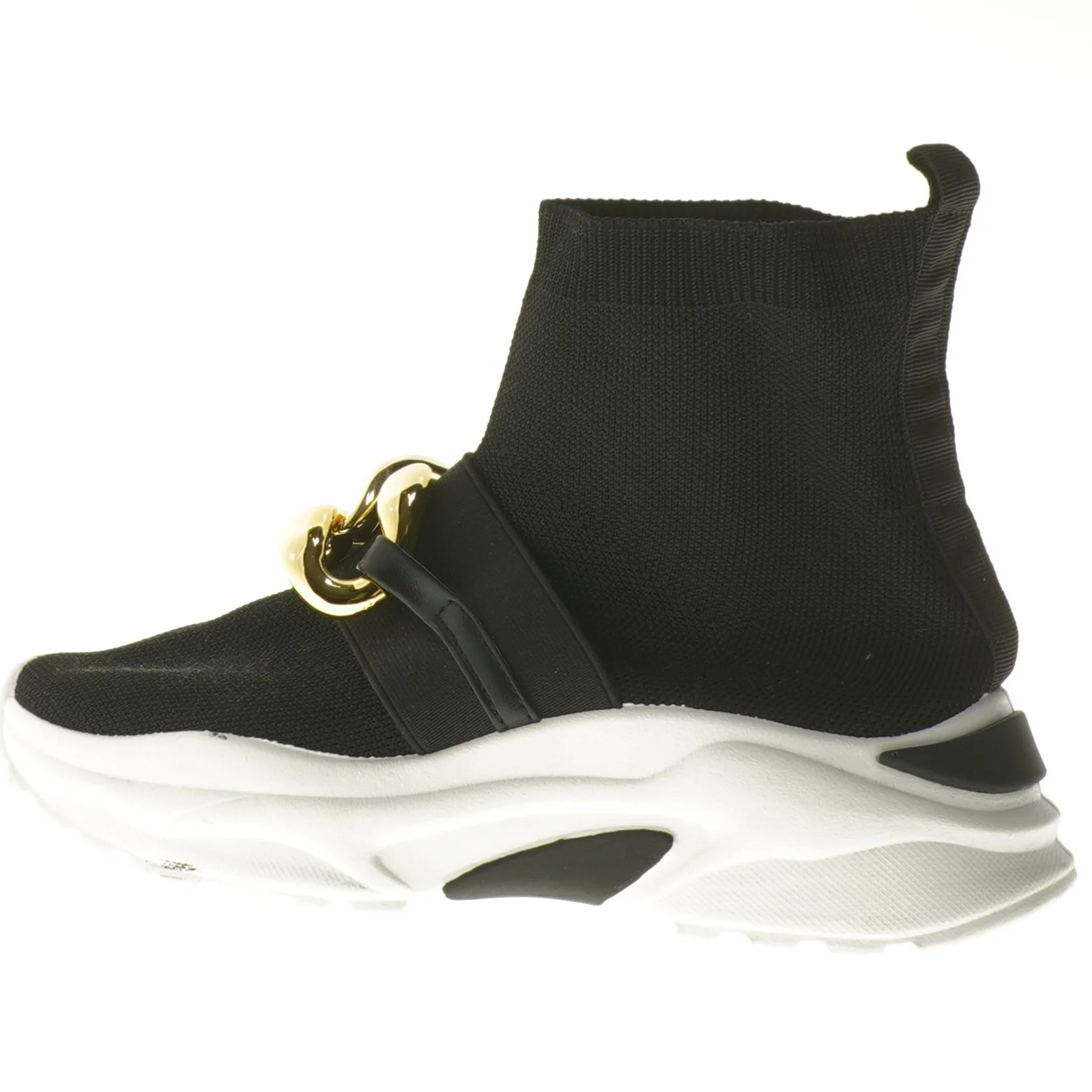 Sort sneakers med guldkæde (str. 38 )