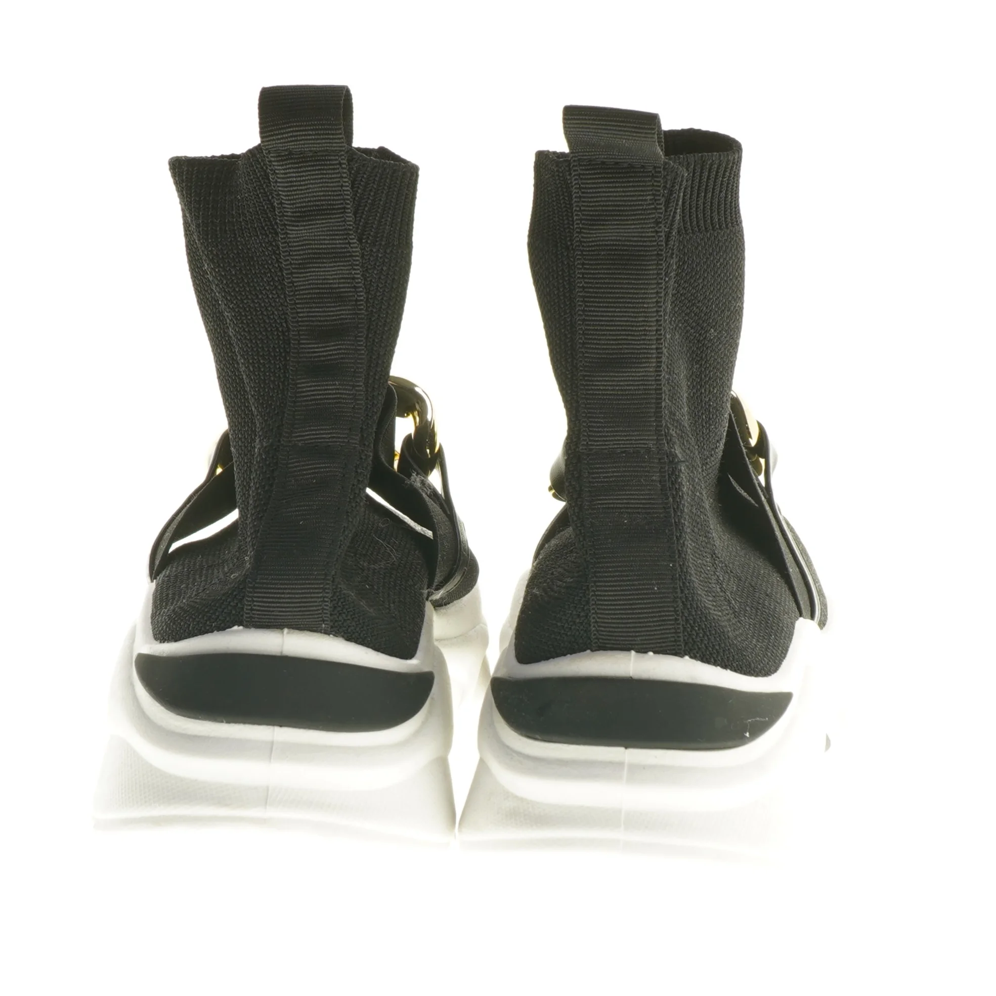Sort sneakers med guldkæde (str. 38 )